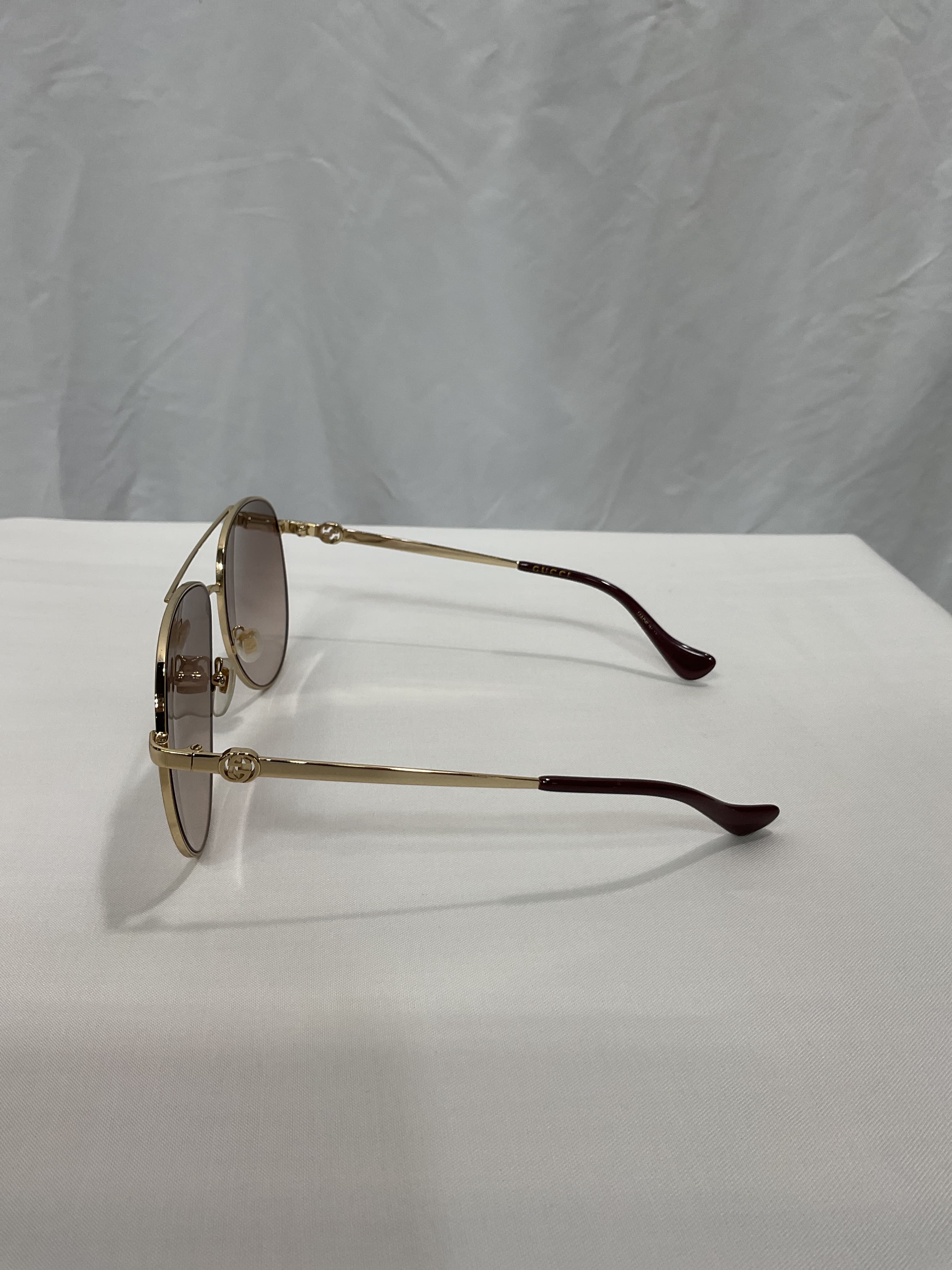 Aviator Sunglasses In Gold - Image 2