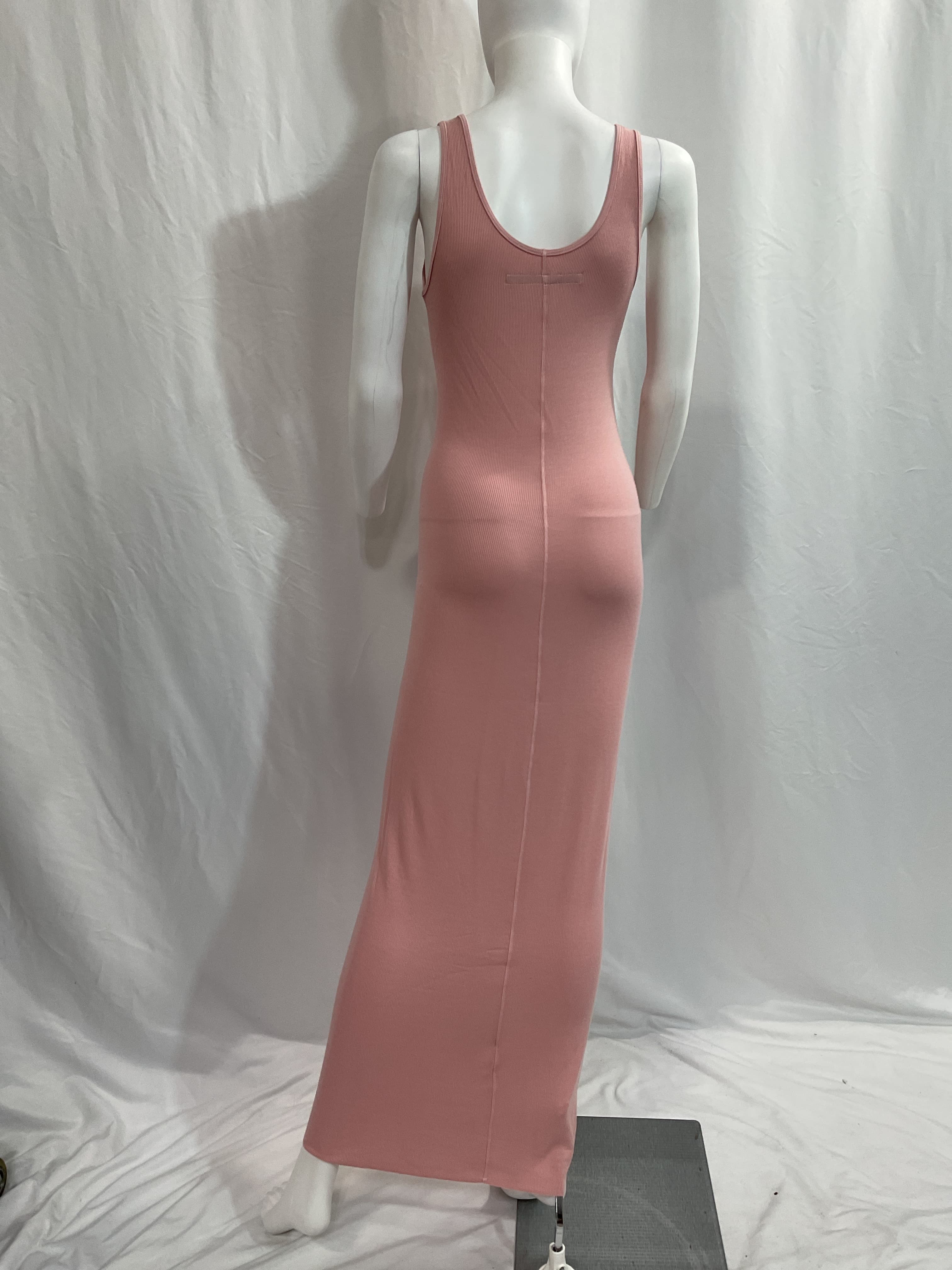 Stretch Silk Knit Maxi Tank Dress In Cherry Blossom - Image 2