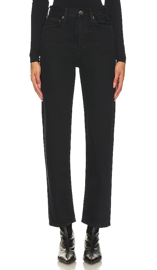 90s Pinch Waist High Rise Straight In Crushed - Image 1