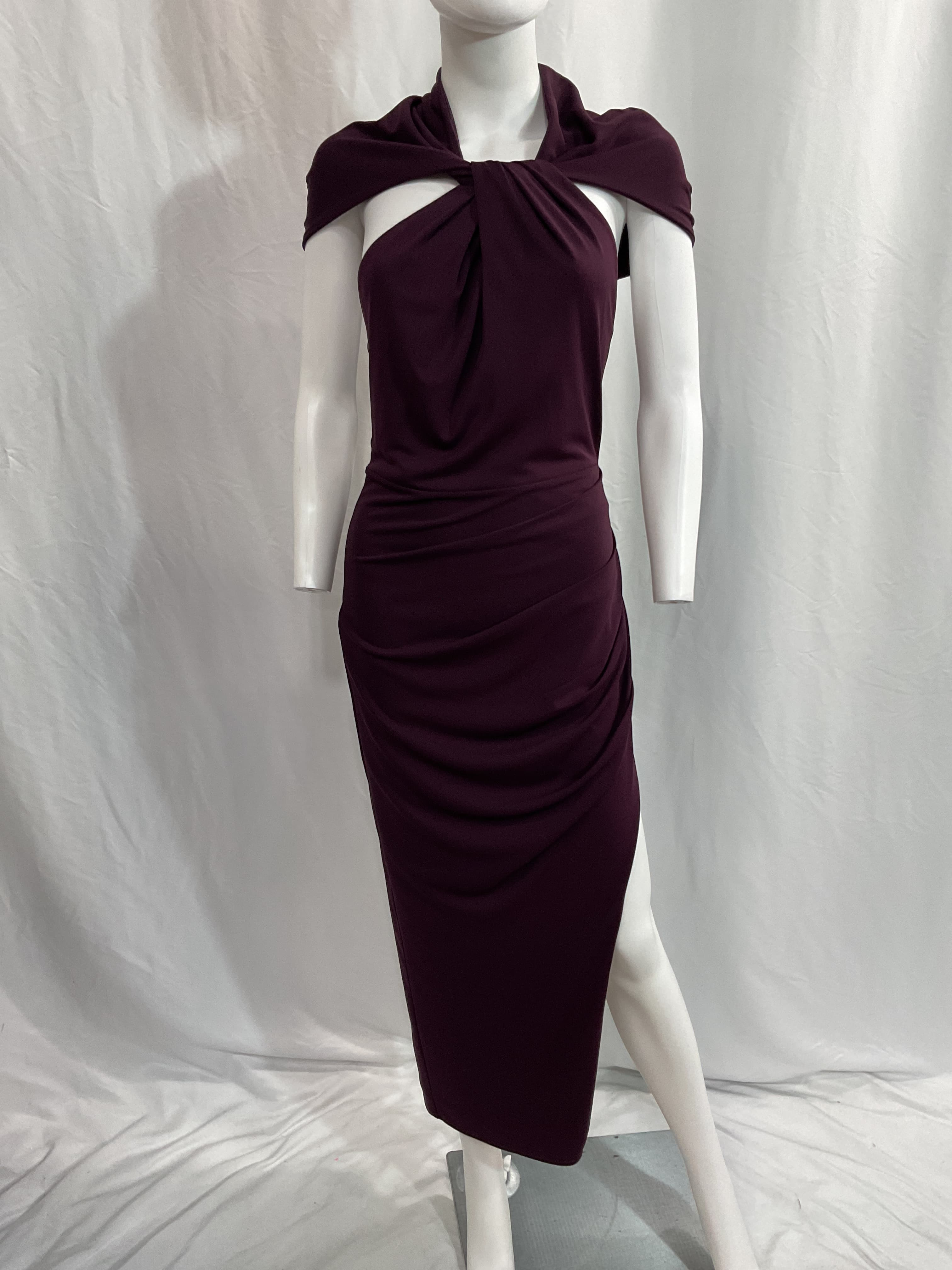 Charmaine Hooded Gown In Blackberry - Image 3