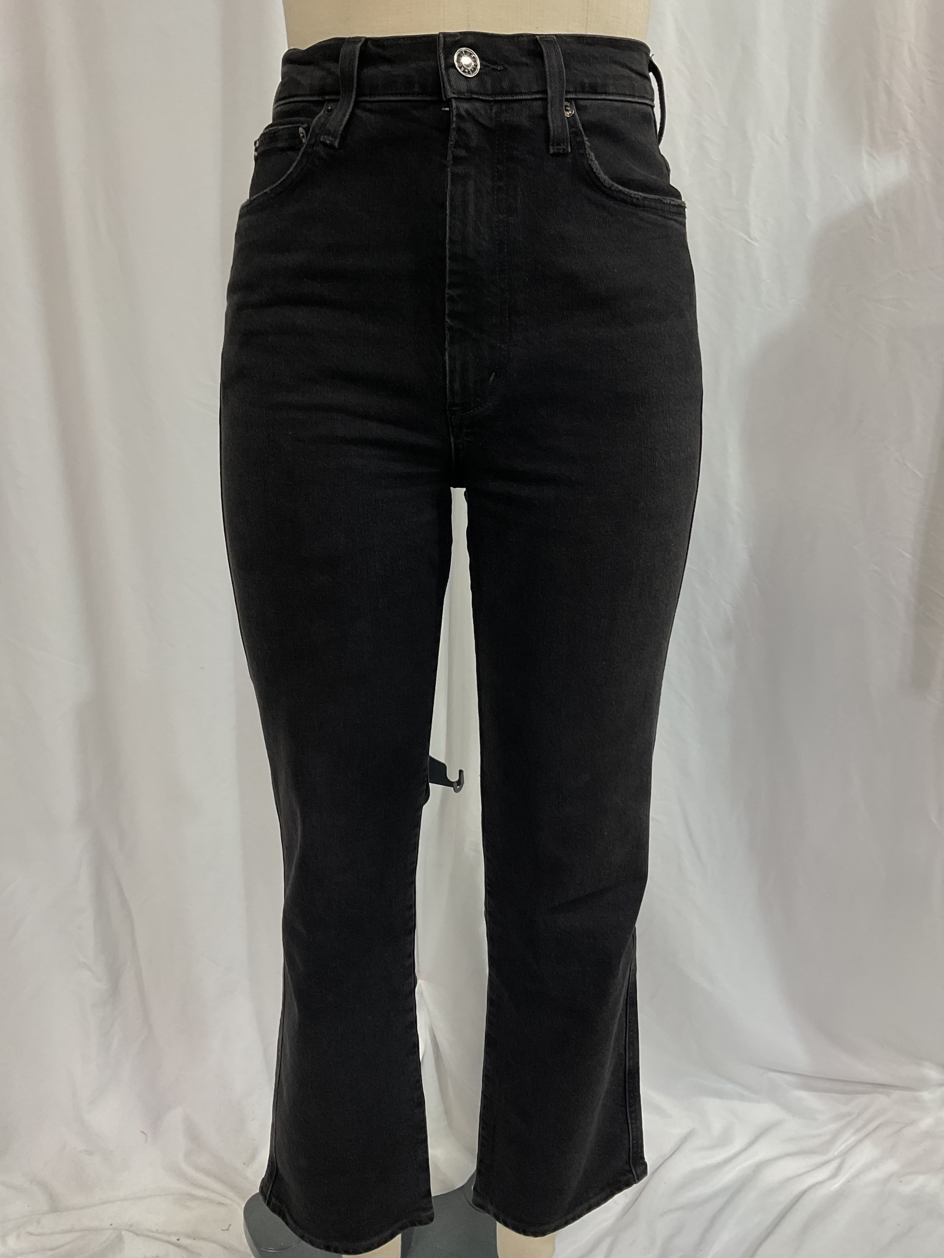 Pinch Waist High Rise Kick Flare In Panoramic - Image 2