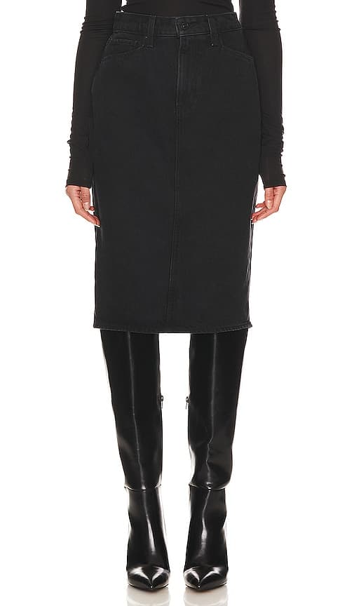 Siren Midi Skirt In Pitch Dark - Image 1