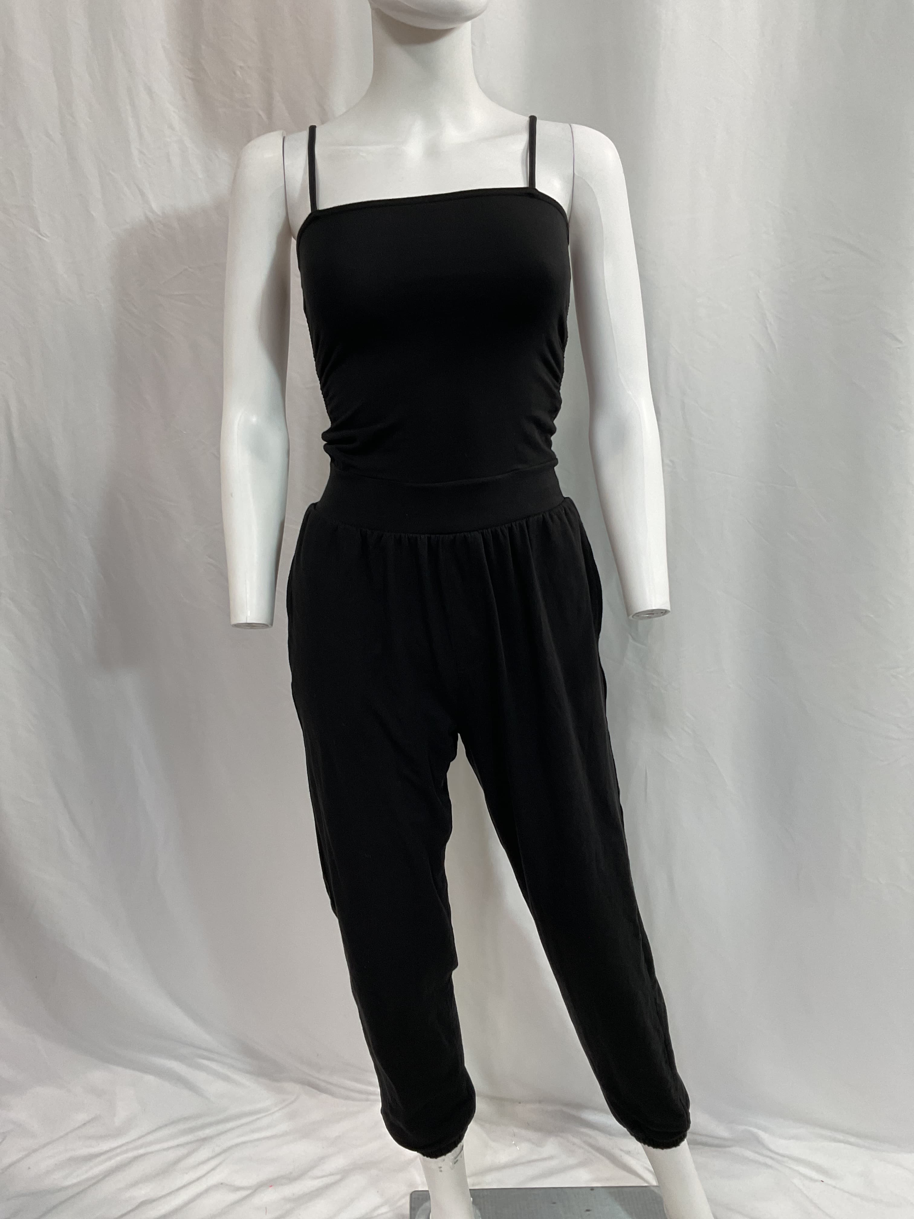 Ruched Cotton-Blend Jogger-Style Jumpsuit - Image 3