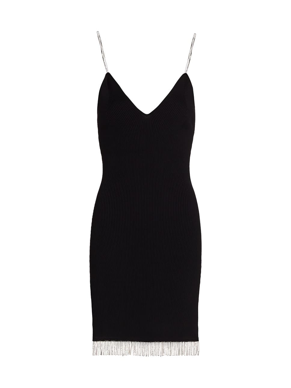 Bella Compact Rib Diamonte Mini Dress - Image 1