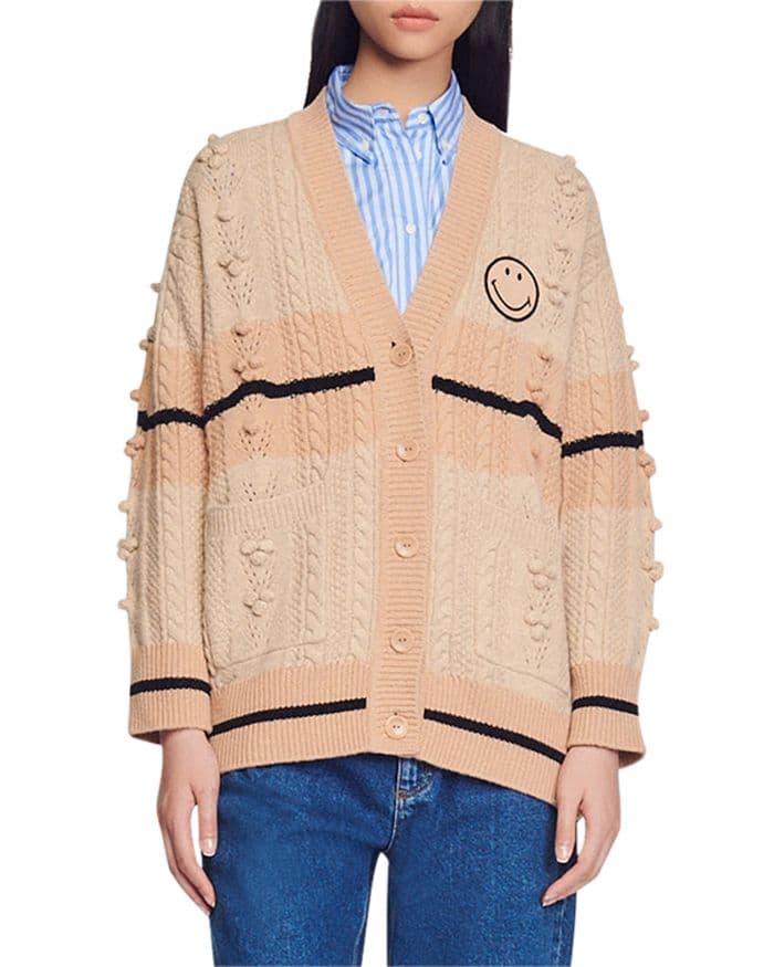 Simon Smiley Patch Cardigan - Image 1