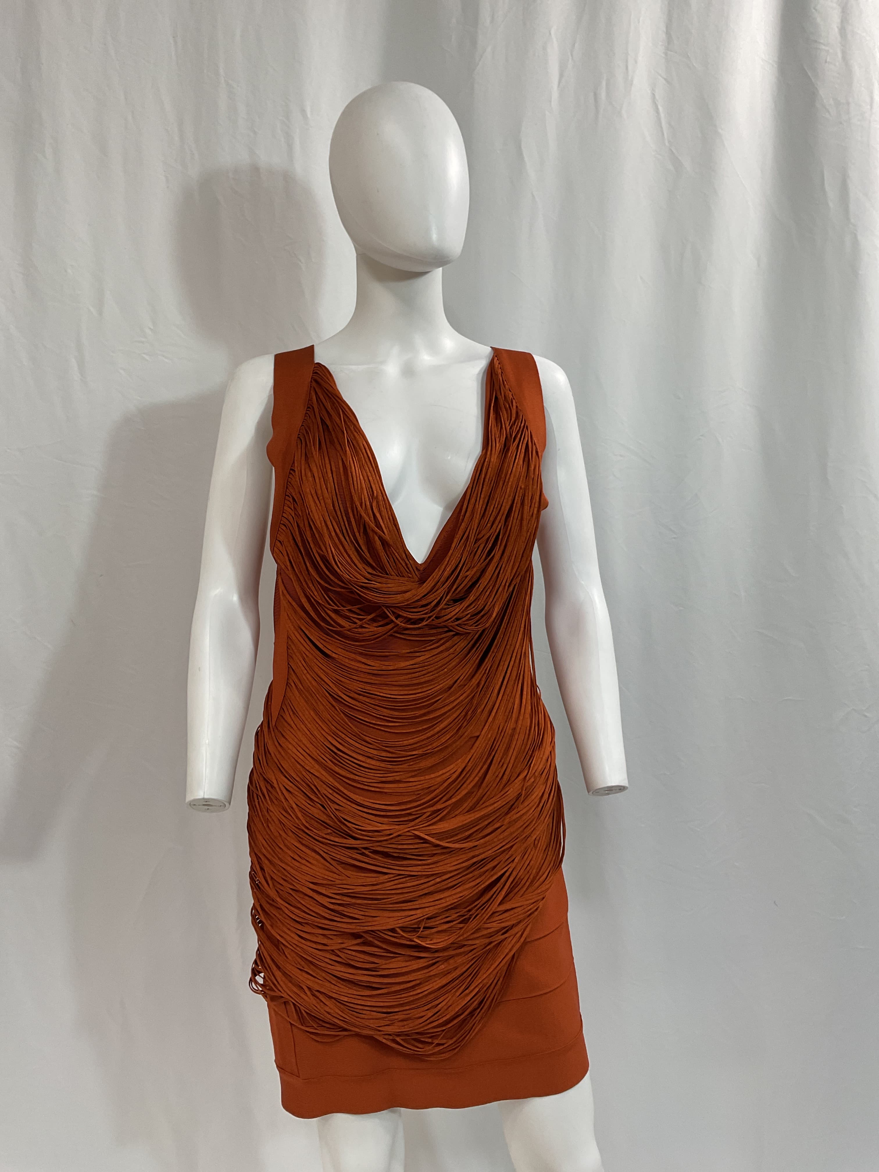 Draped Fringe Mini Dress - Image 3