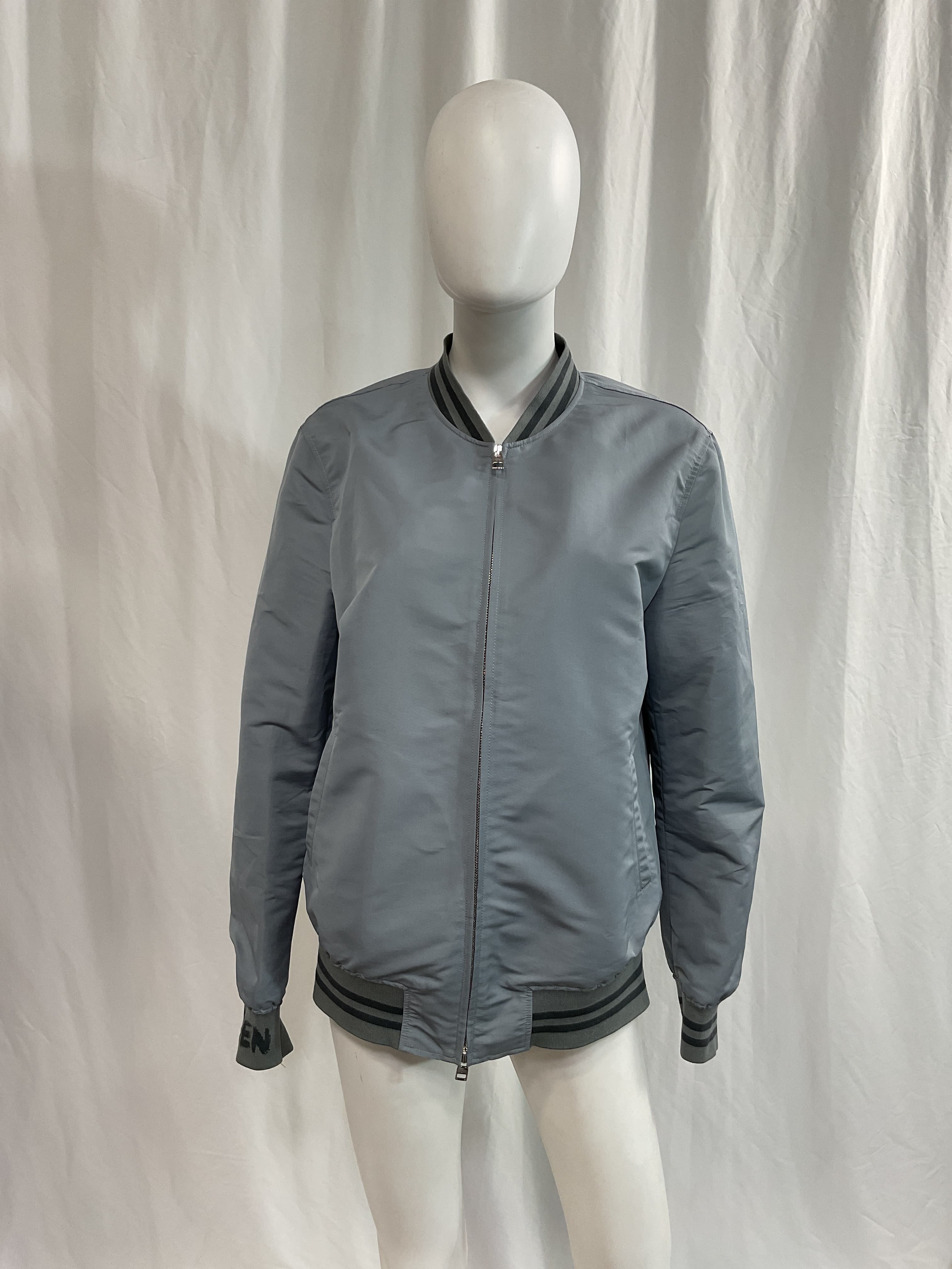 Sporty Rib Bomber In Dove Grey - Image 3