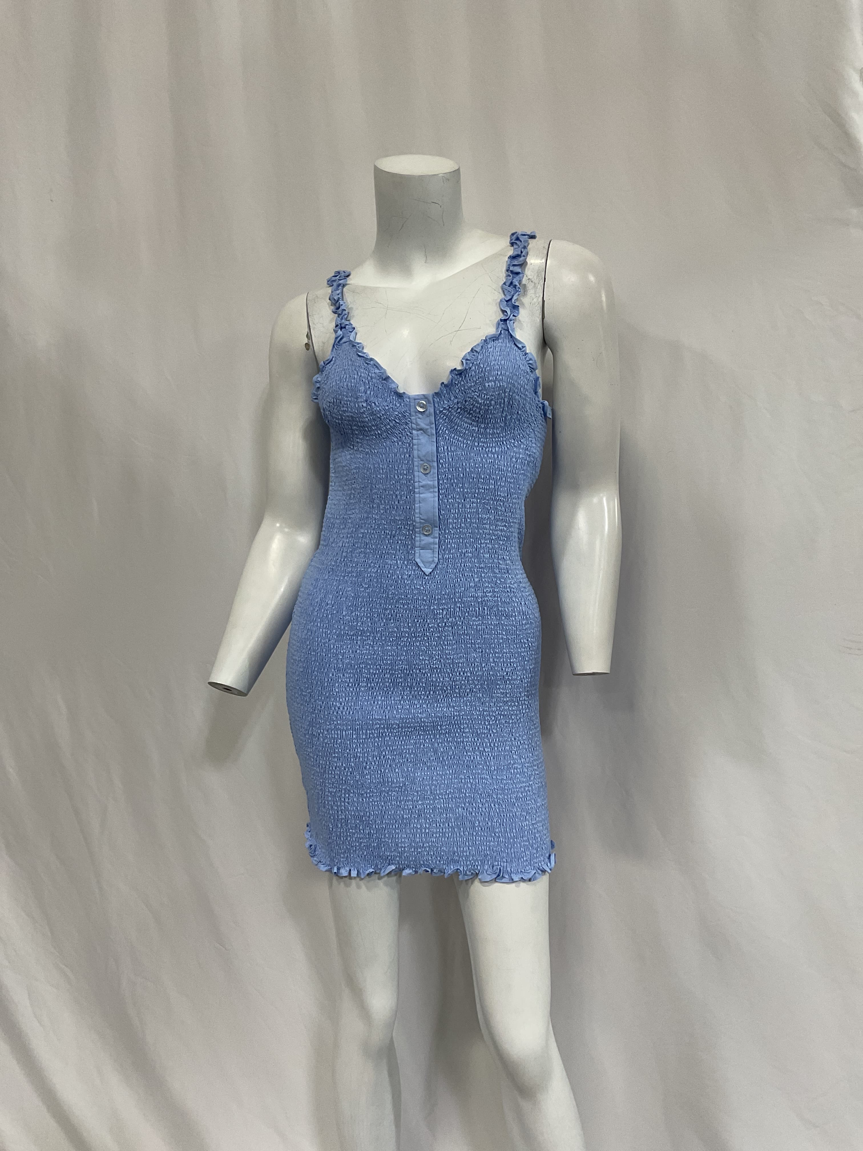 Tank Mini Dress In Chambray Blue - Image 2