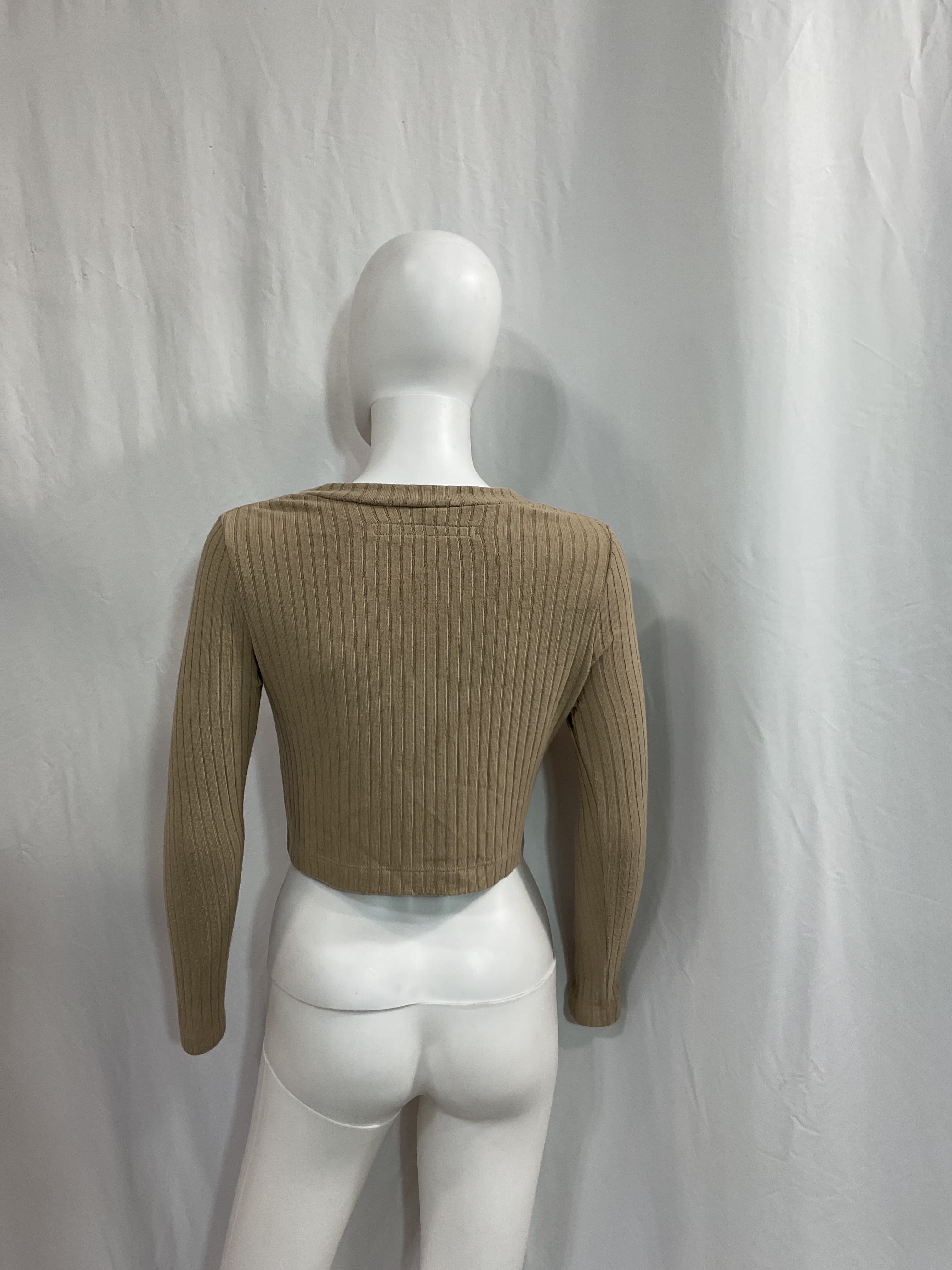 Sweater Rib Cropped Cardigan - Image 2