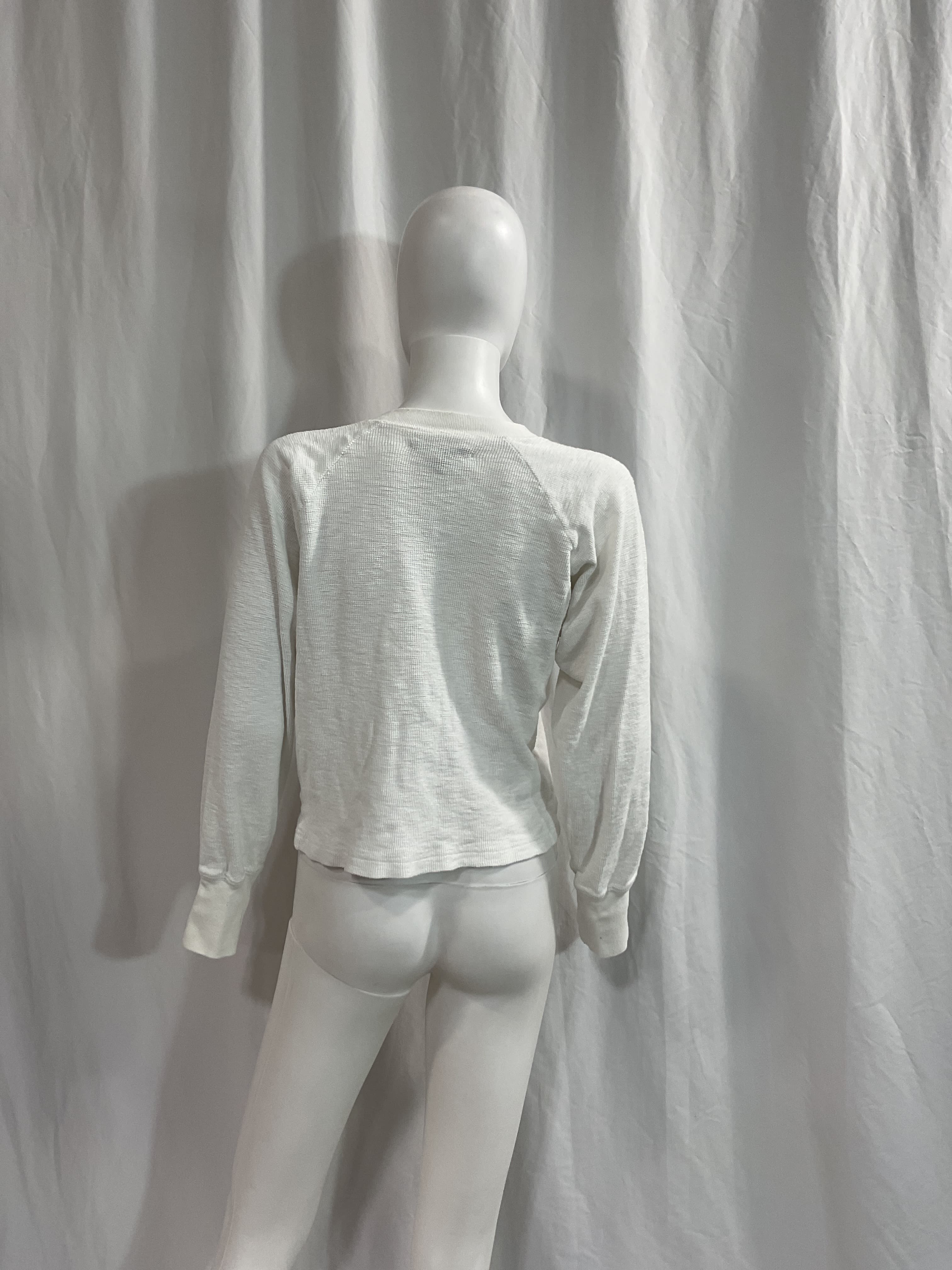So Uptight Thermal Henley In White - Image 2