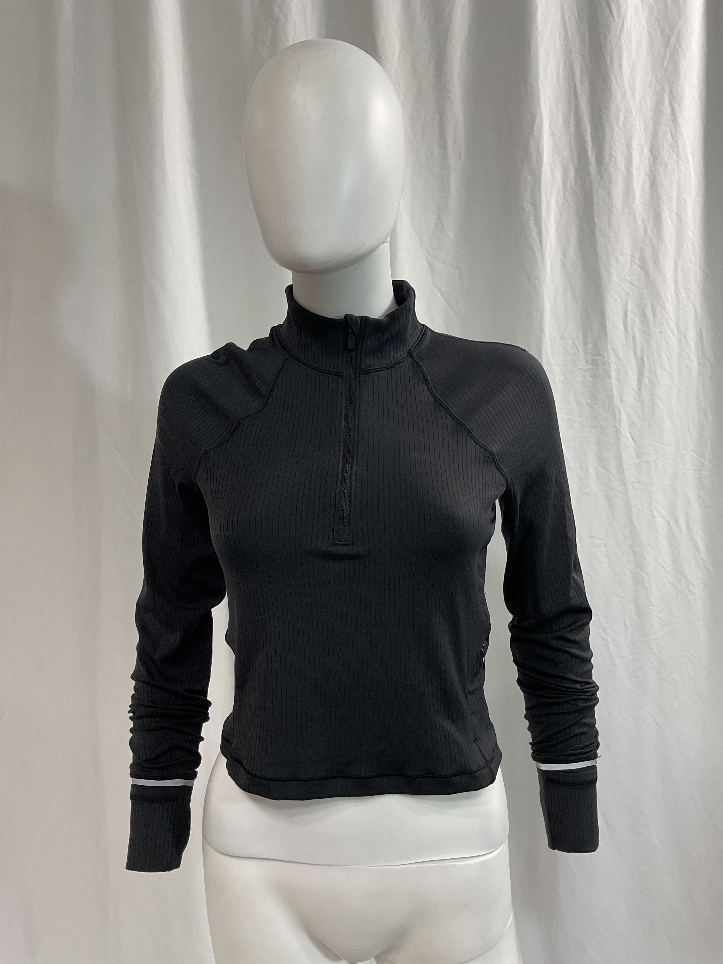 It's Rulu Run Ribbed Cropped Half Zip - Image 2