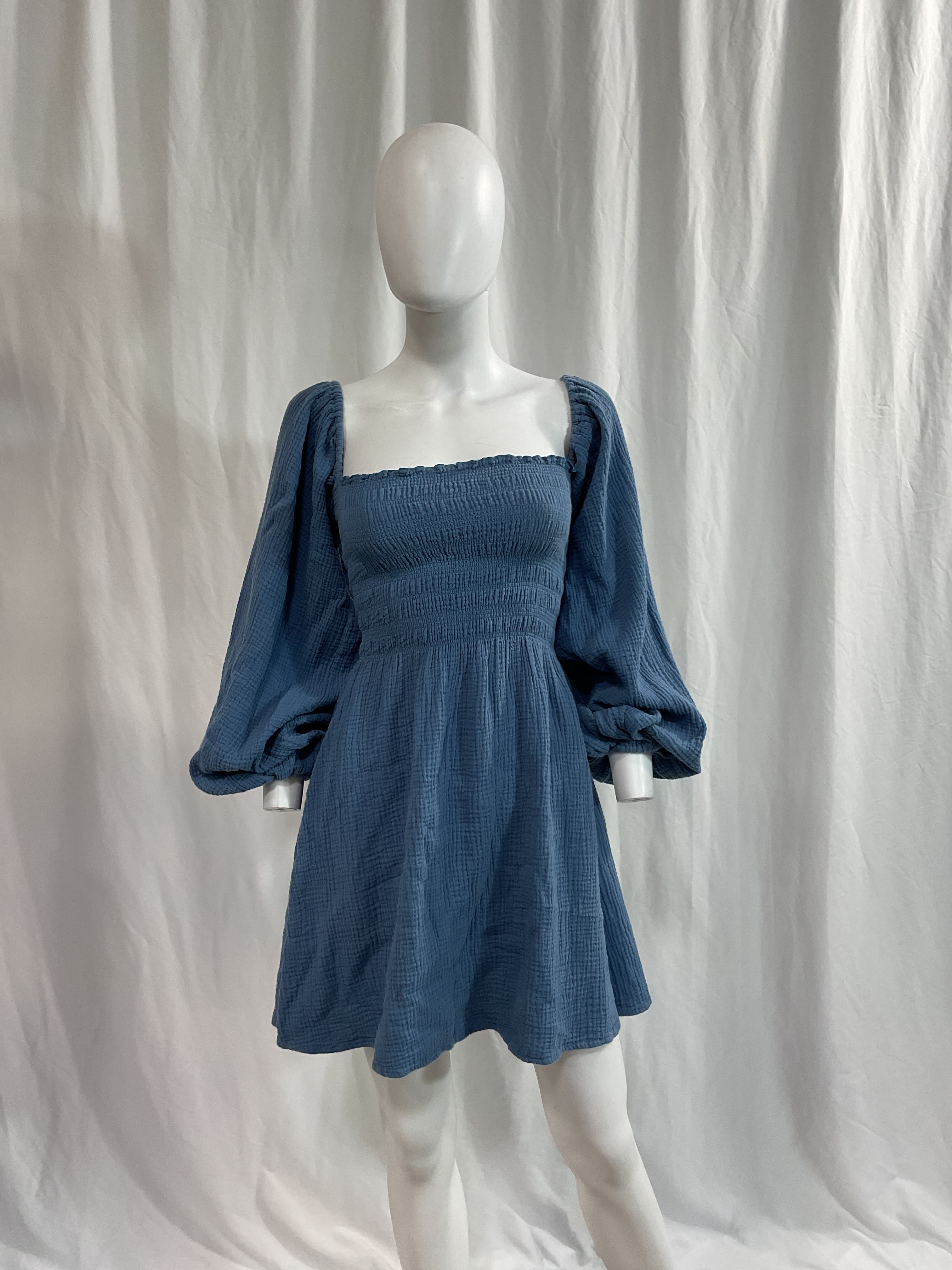 Agatha Smocked Cotton Off-The-Shoulder Dress - Image 2