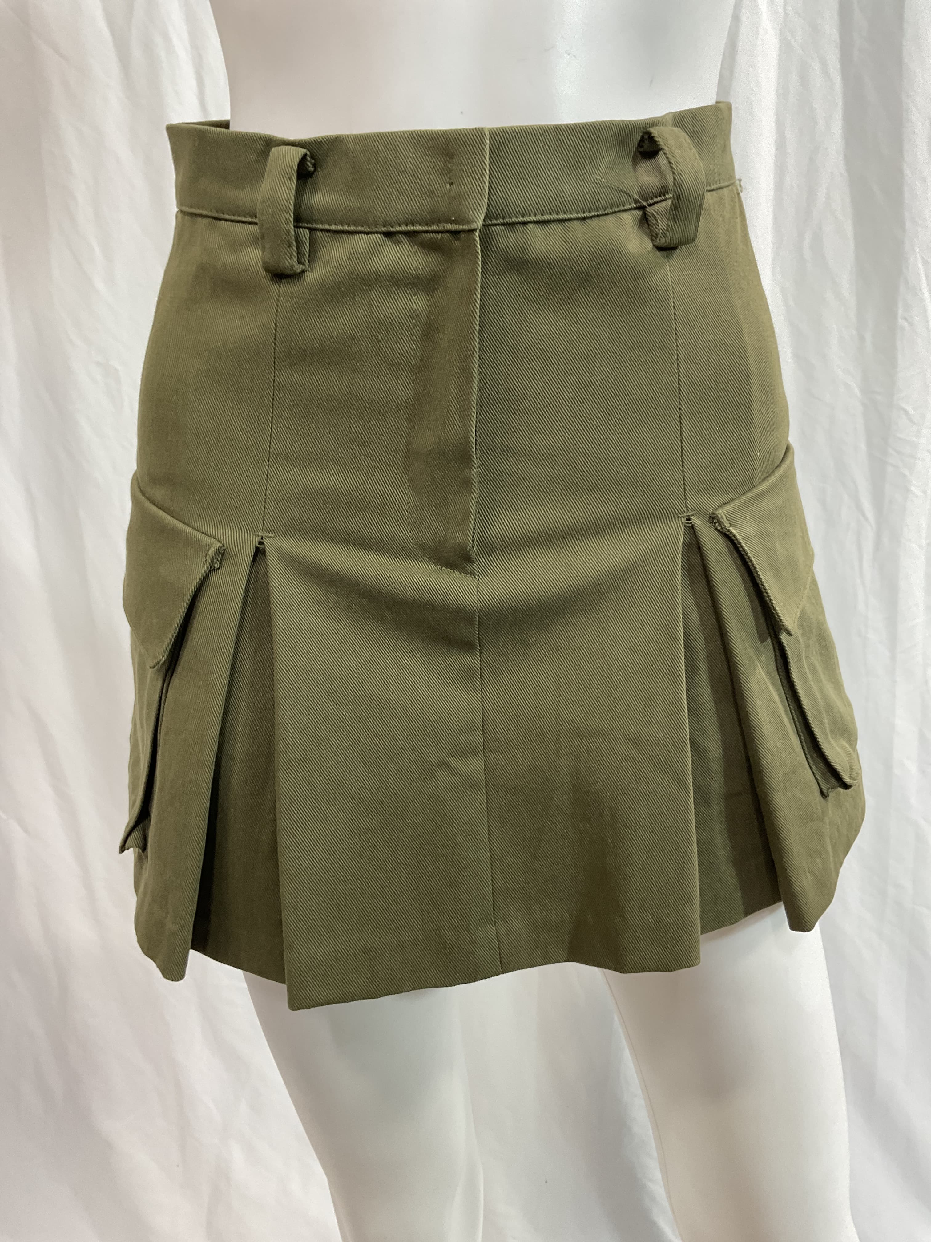 Audrey Pleated Cotton-Twill Mini Skirt - Image 2