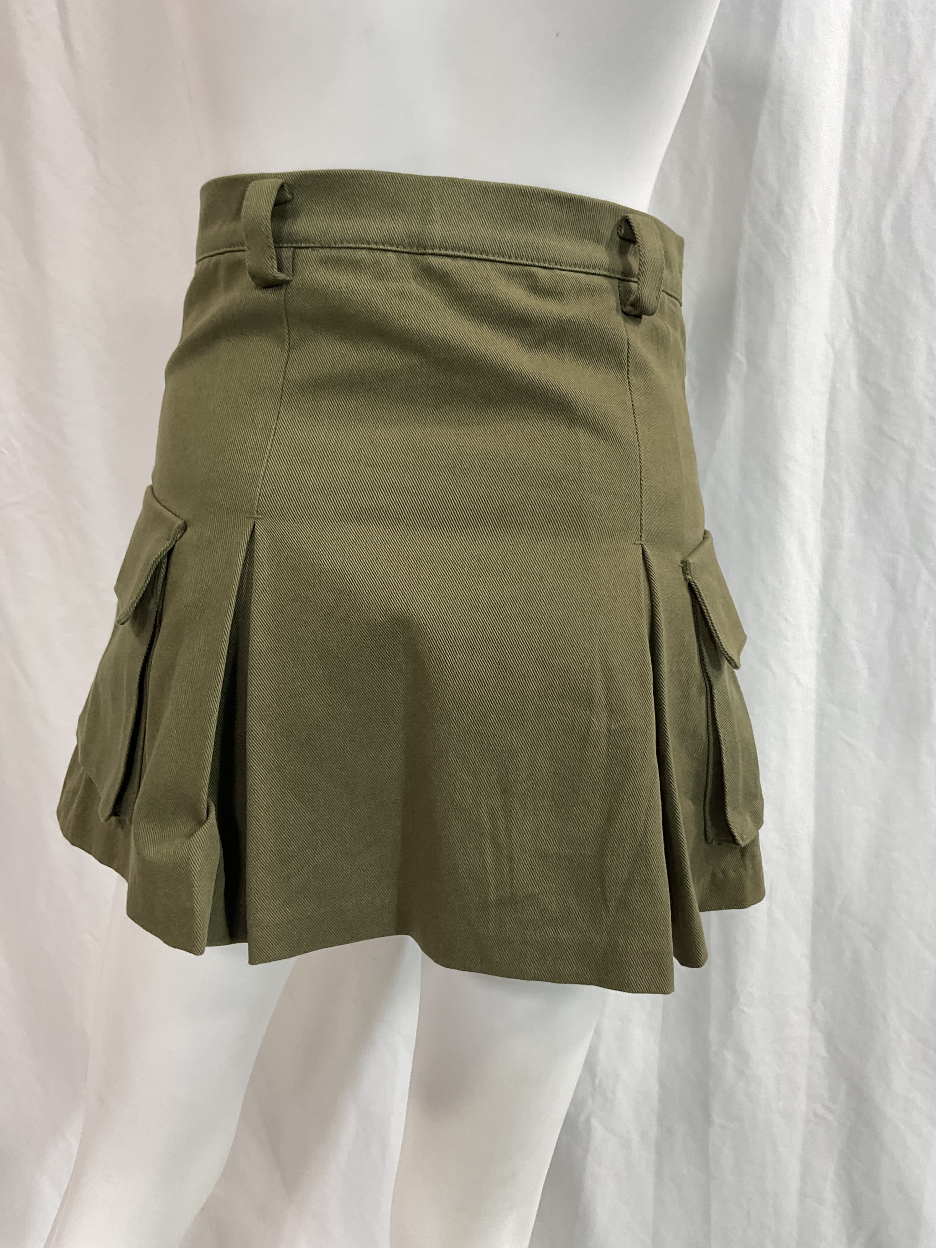 Audrey Pleated Cotton-Twill Mini Skirt - Image 4