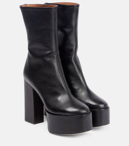 Lexy Leather Platform Ankle Boots - Image 1