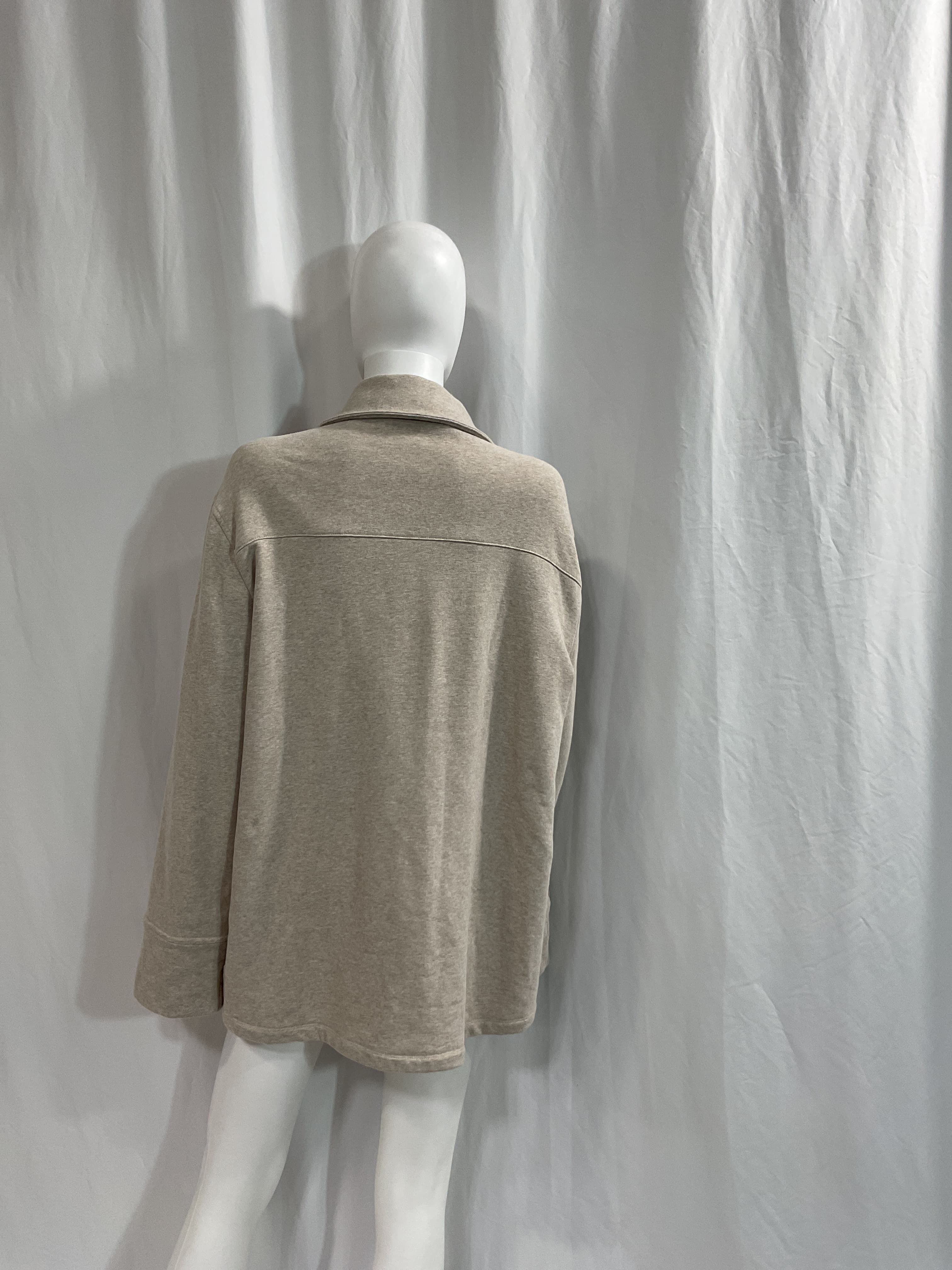 Oversize Cotton Blend Knit Shirt Jacket - Image 2