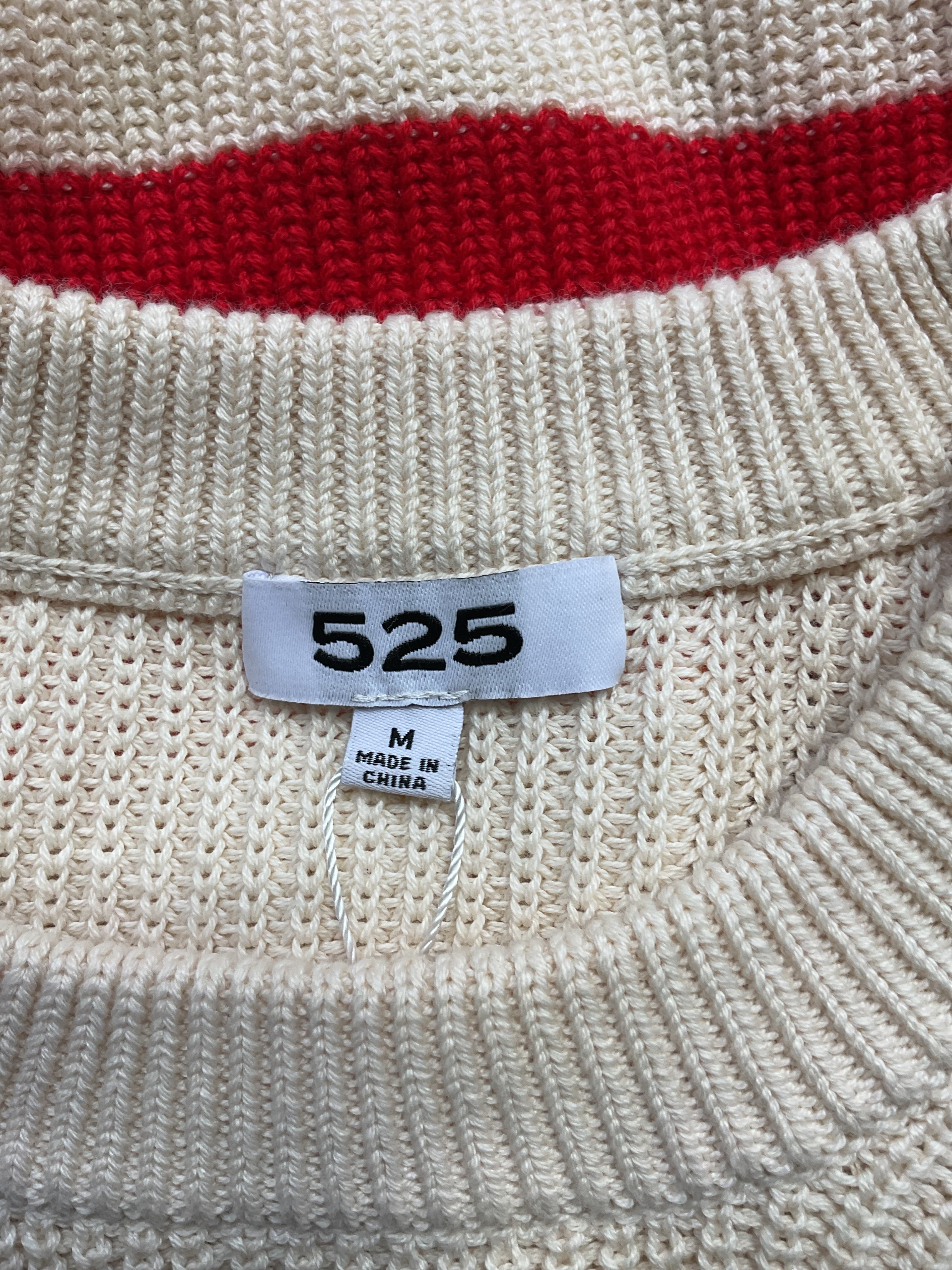 Ida Button Shoulder Rib Pullover Sweater In Cream Multi - Image 2