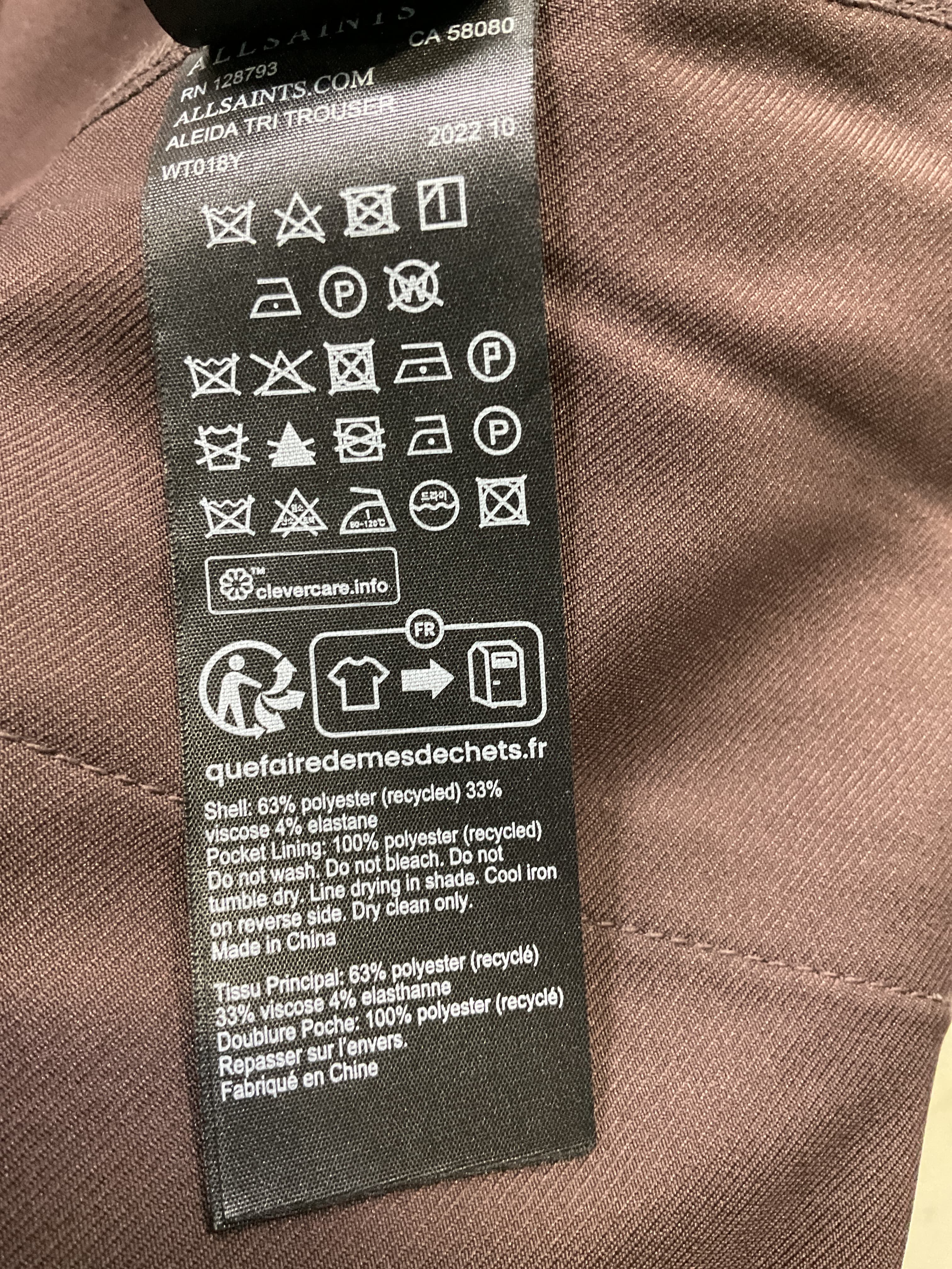 Aleida Tri Trouser In Warm Cacao Brown - Image 4