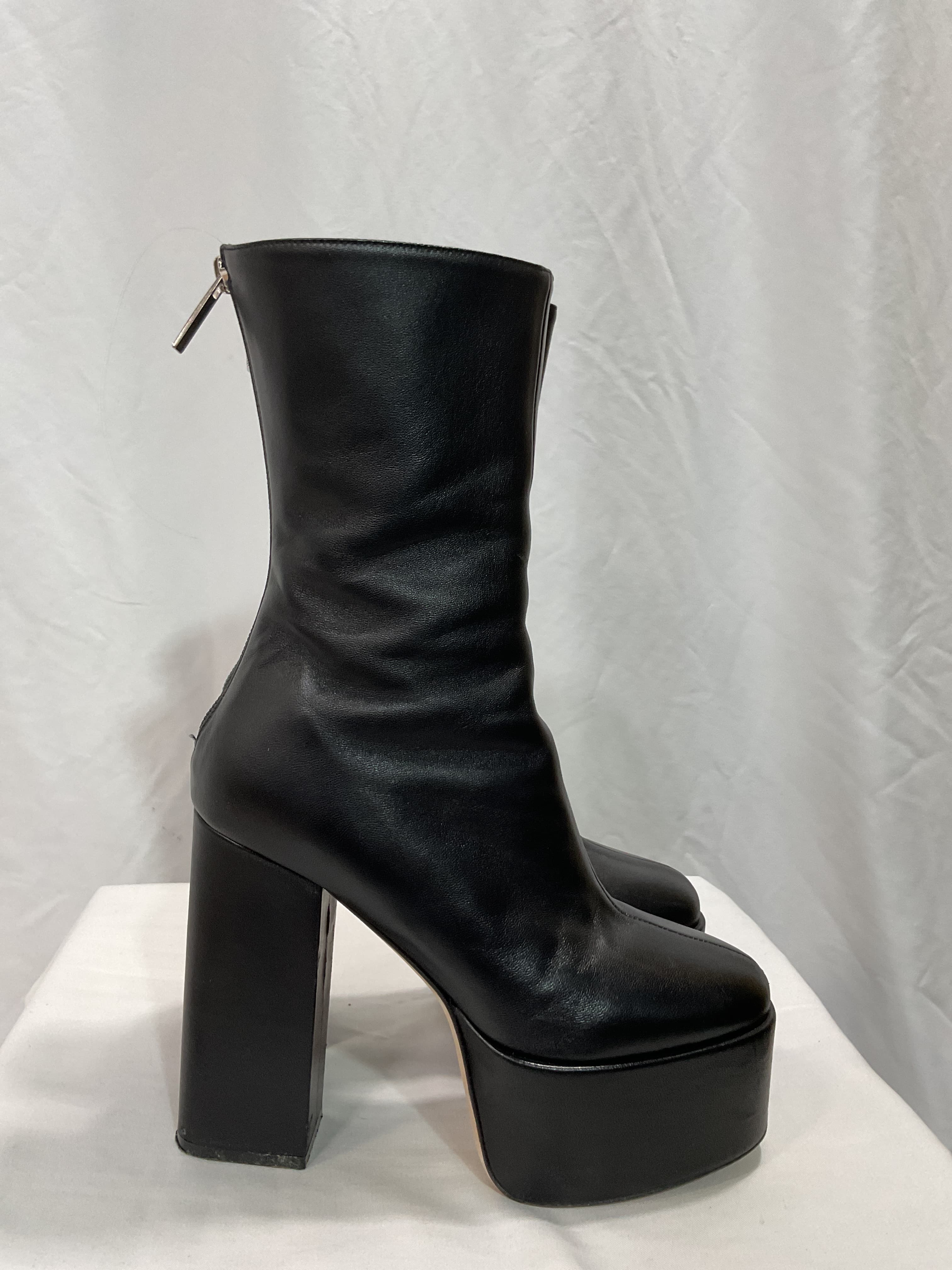 Lexy Leather Platform Ankle Boots - Image 3