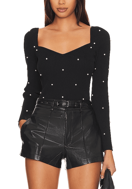 Marlee Pearl Sweater In Black - Image 1