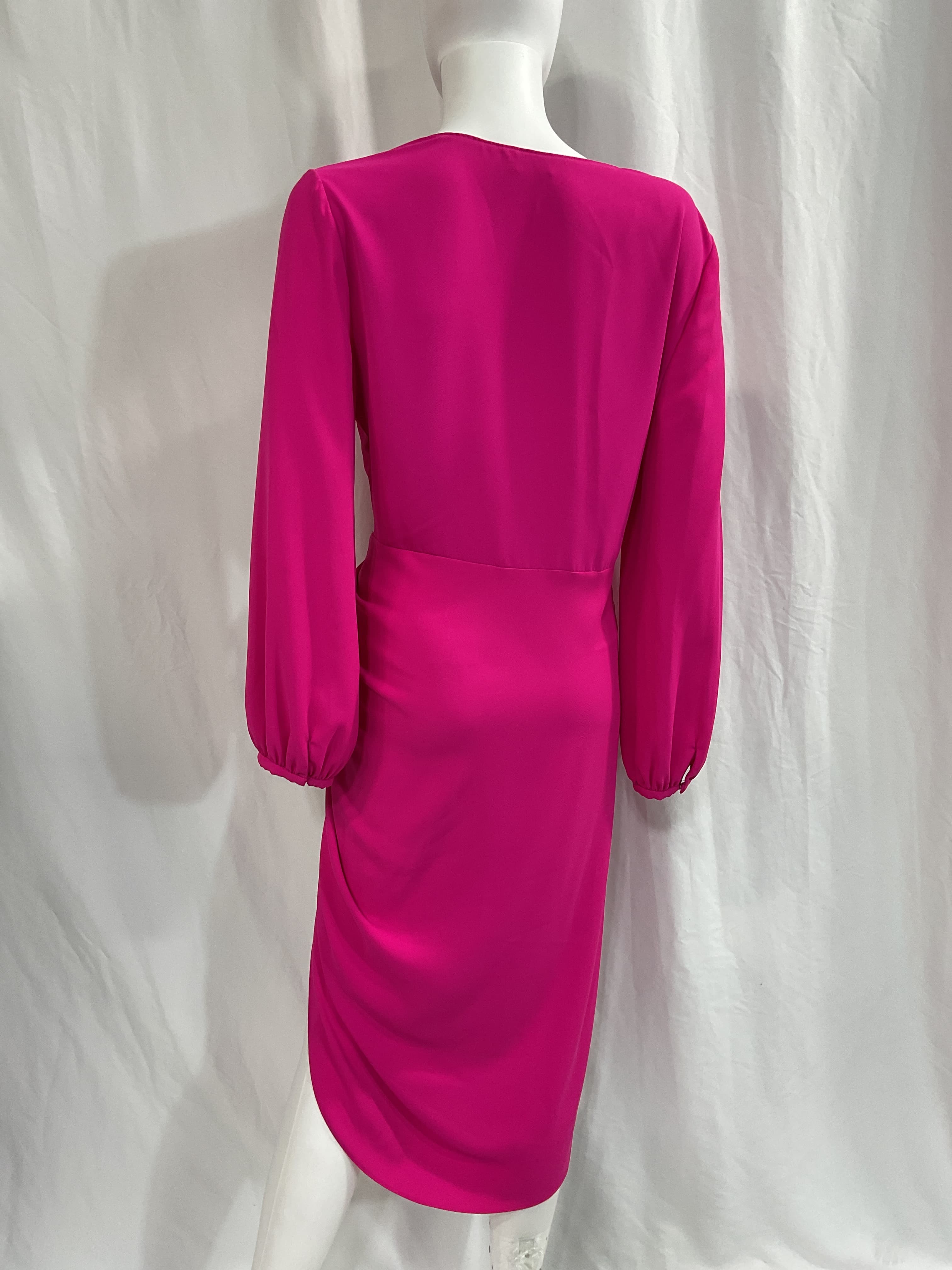 Amanda Uprichard X Revolve Long Sleeve Roma Dress In Hot Pink - Image 2