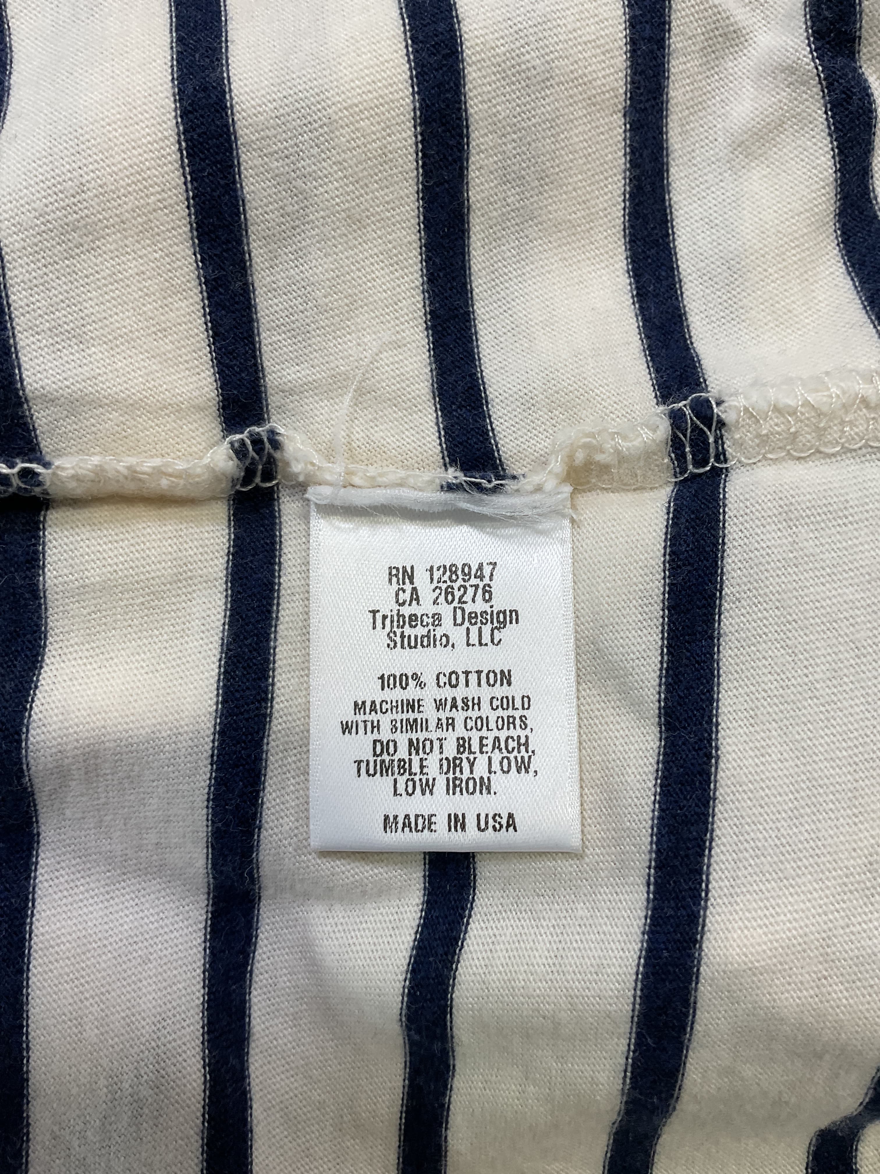 Mariela Crewneck Tee In Navy & Ivory Stripe - Image 4