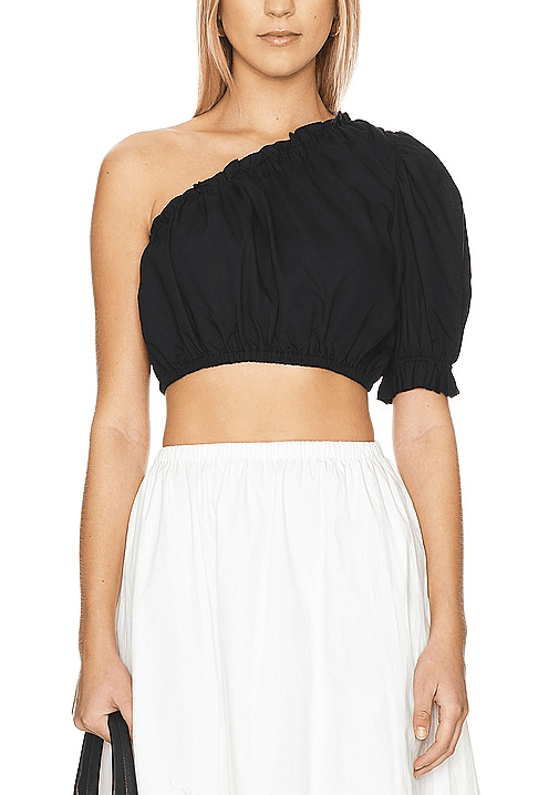 Beni Asymmetrical Top In Black - Image 1