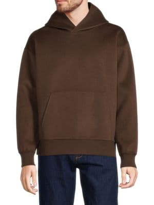 Solid Wool Blend Hoodie - Image 1