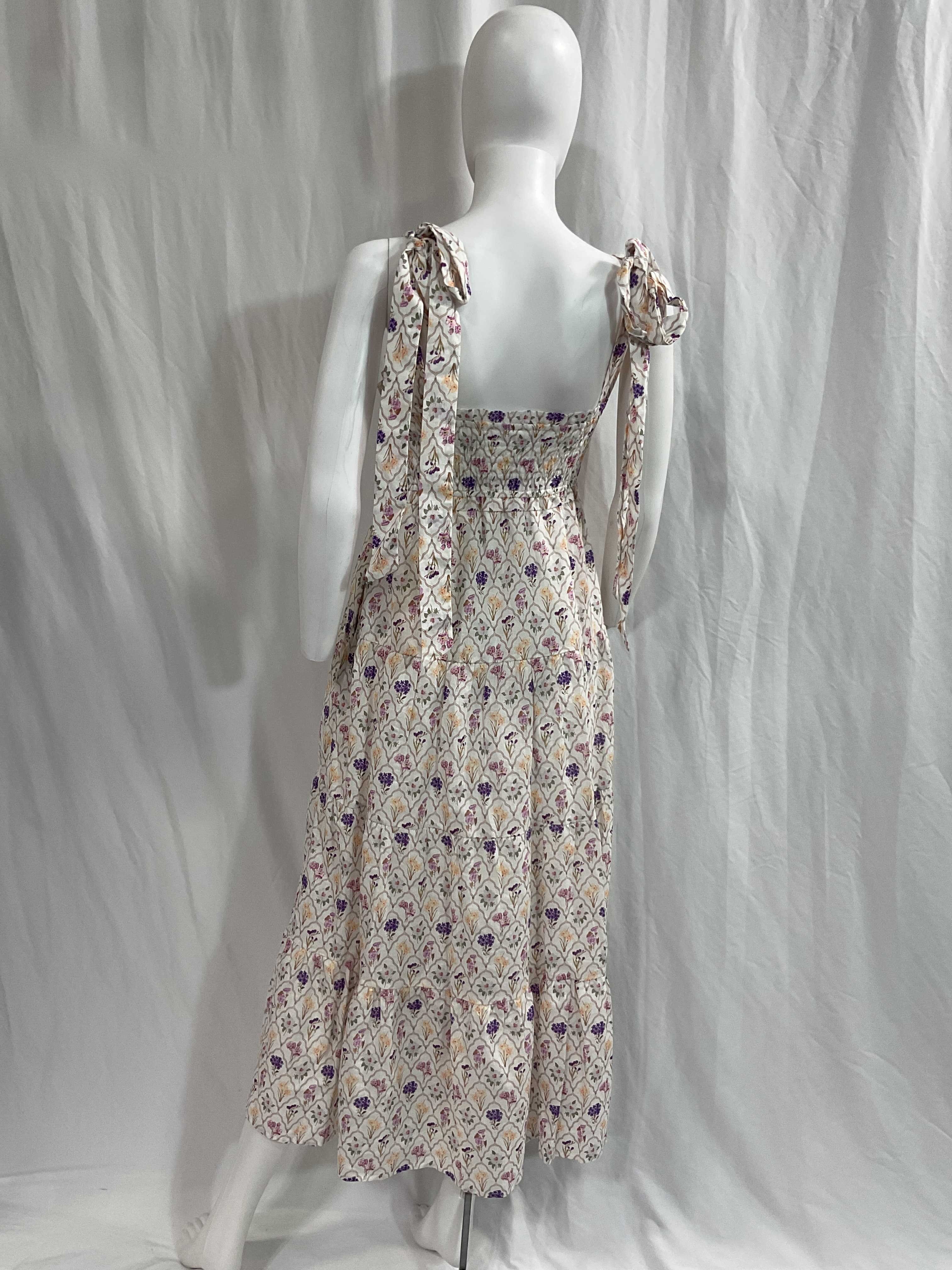 Fleur Smocked Linen-Cotton Midi-Dress - Image 2