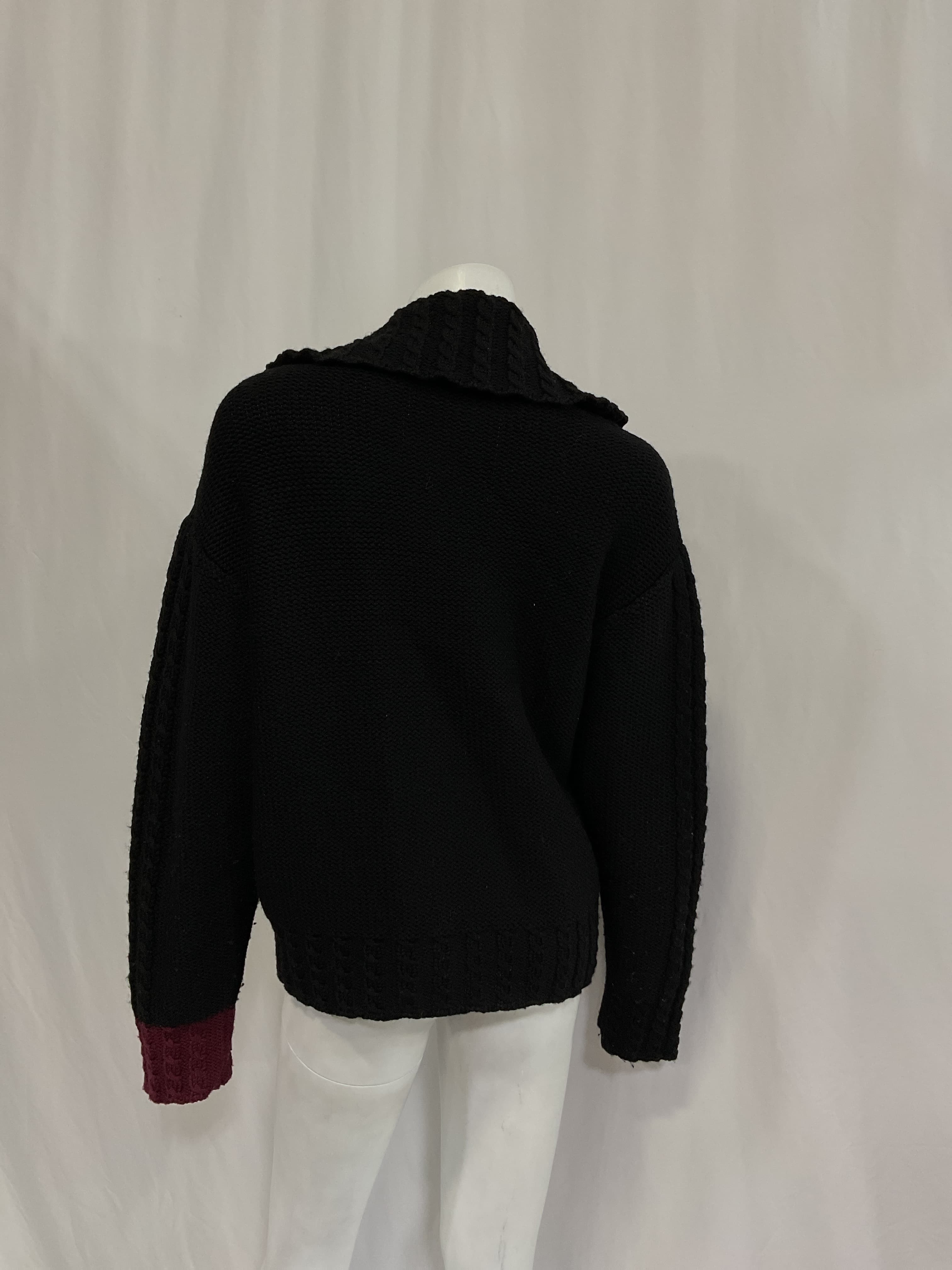Cable Knit Wool Cardigan - Image 3