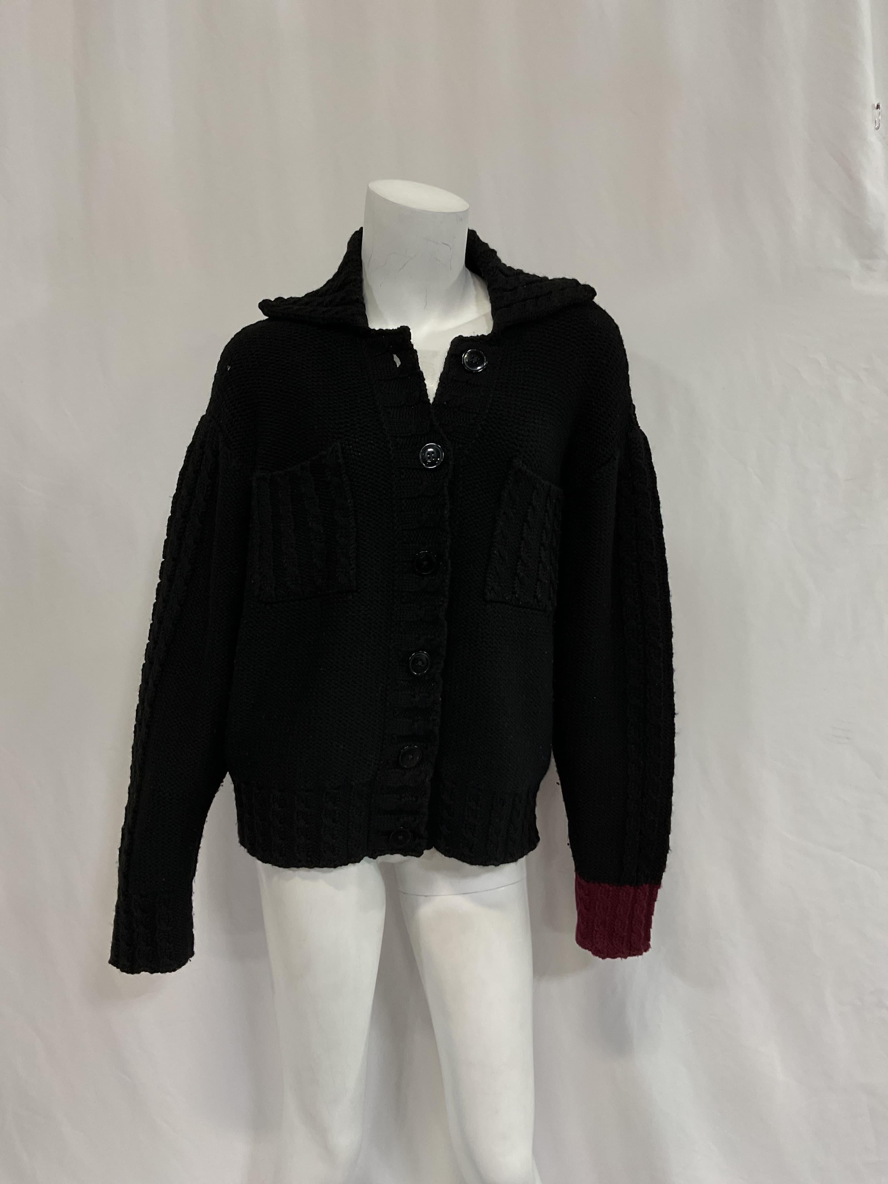 Cable Knit Wool Cardigan - Image 4