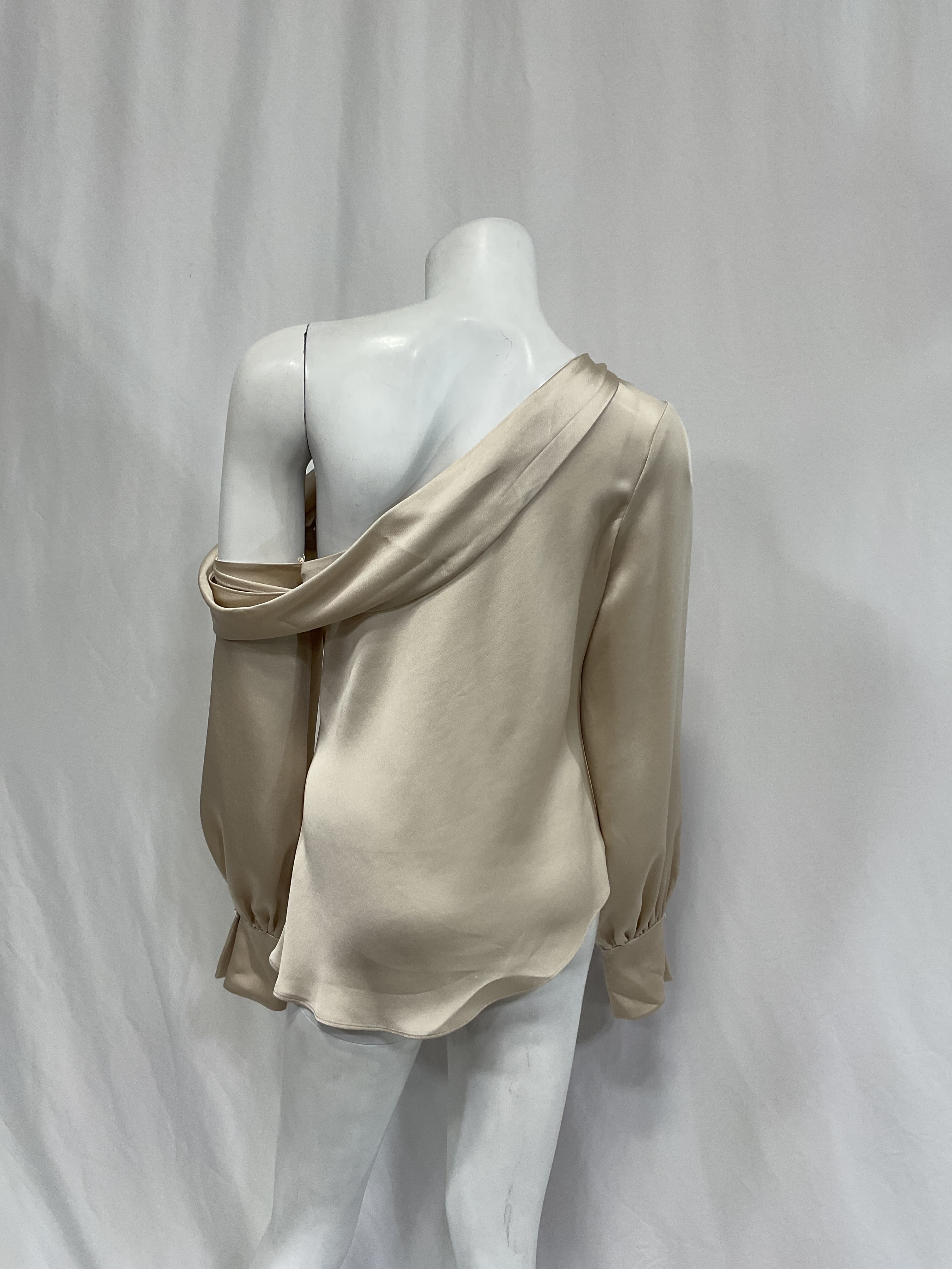Alice One Shoulder Top In Champagne - Image 3