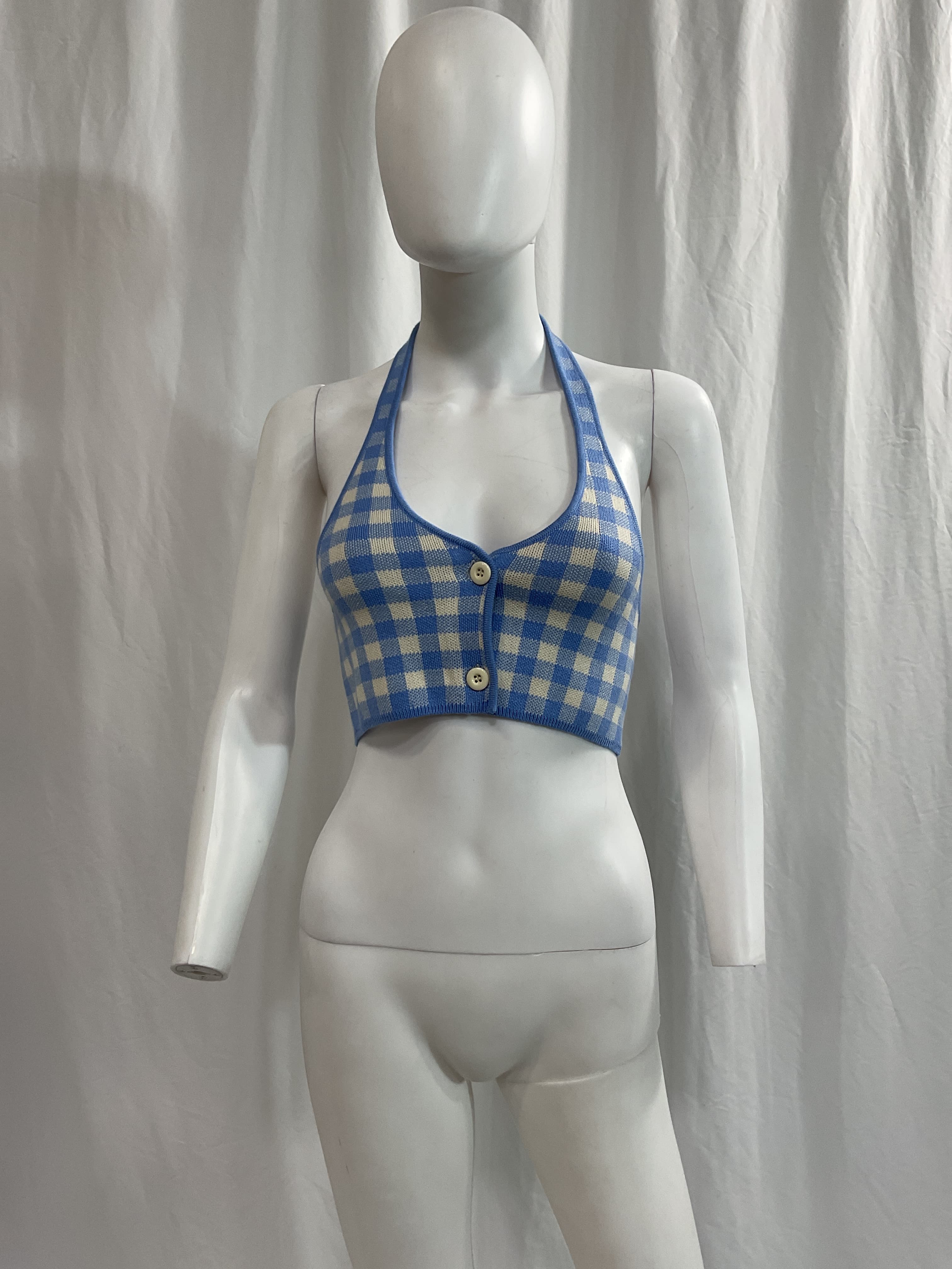 Addy Cropped Halter Top - Image 2