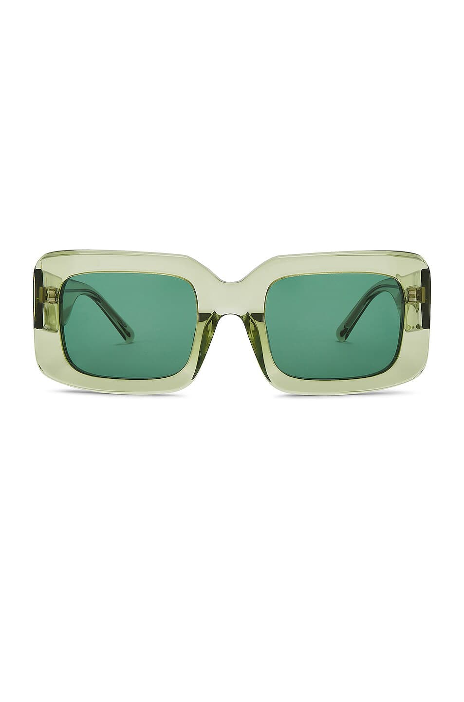 Jorja Rectangular Sunglasses In Green - Image 1