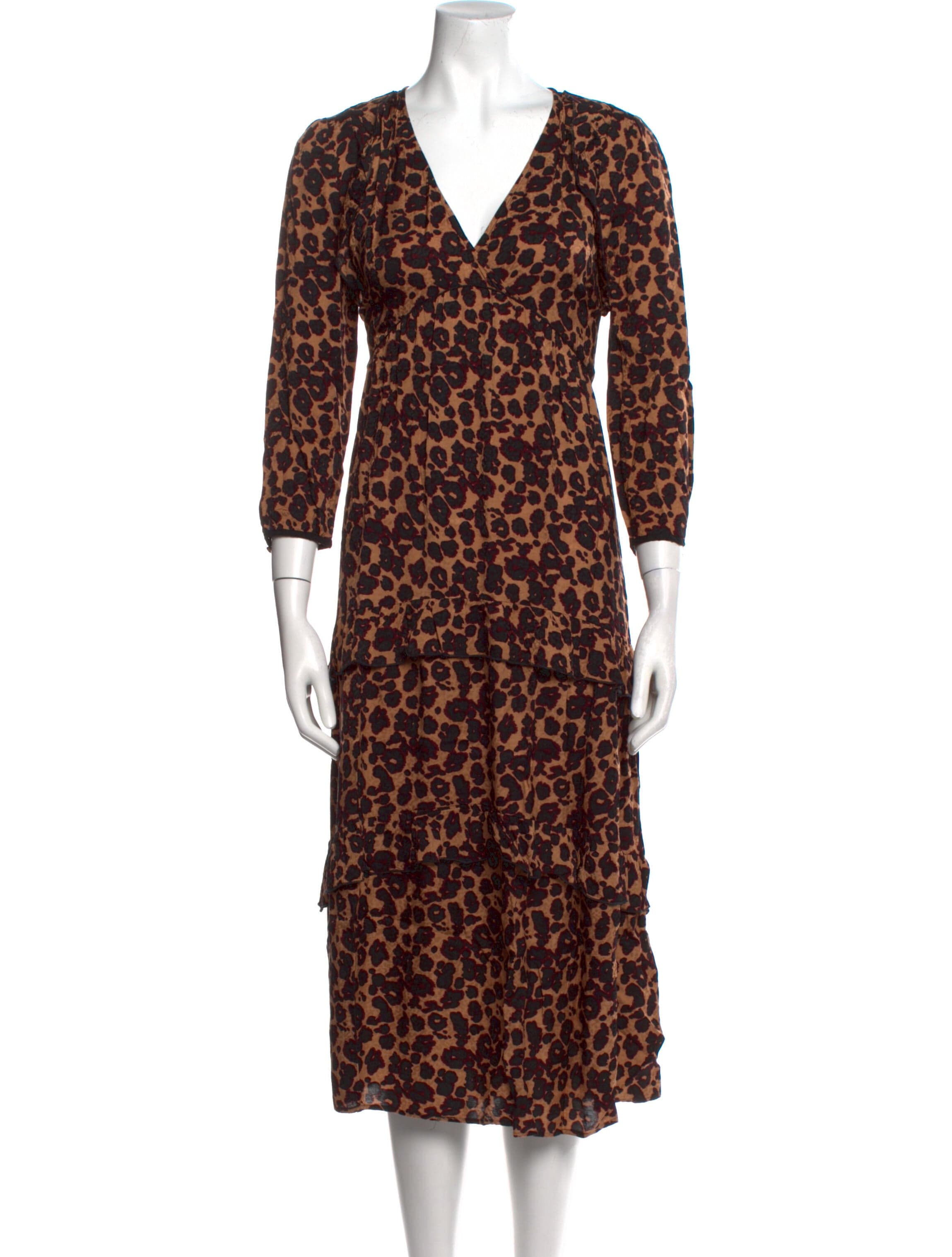 Animal Print Midi Length Dress - Image 1