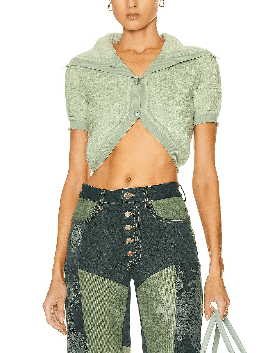 Le Cardigan Campana In Light Green - Image 1