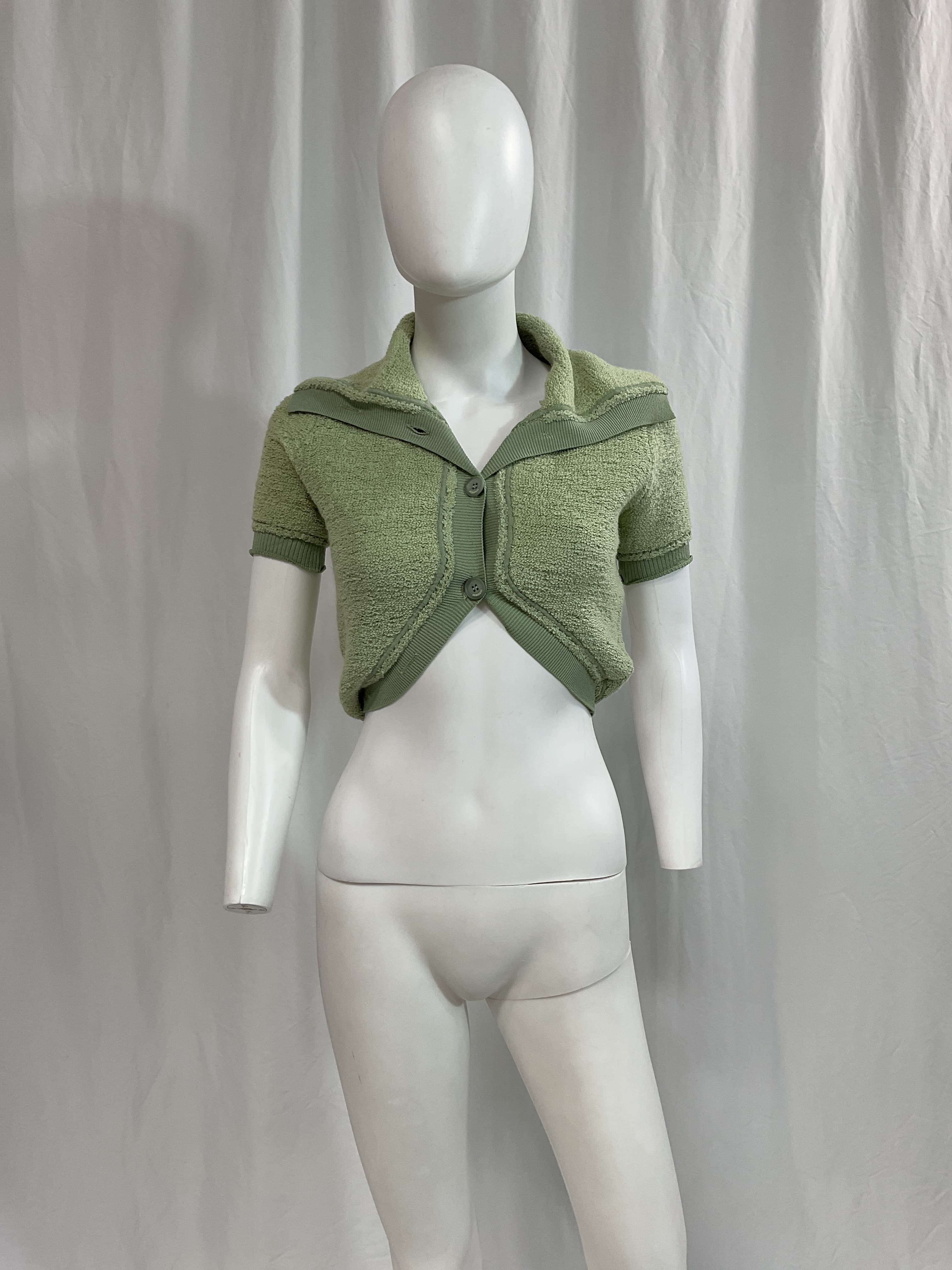 Le Cardigan Campana In Light Green - Image 3