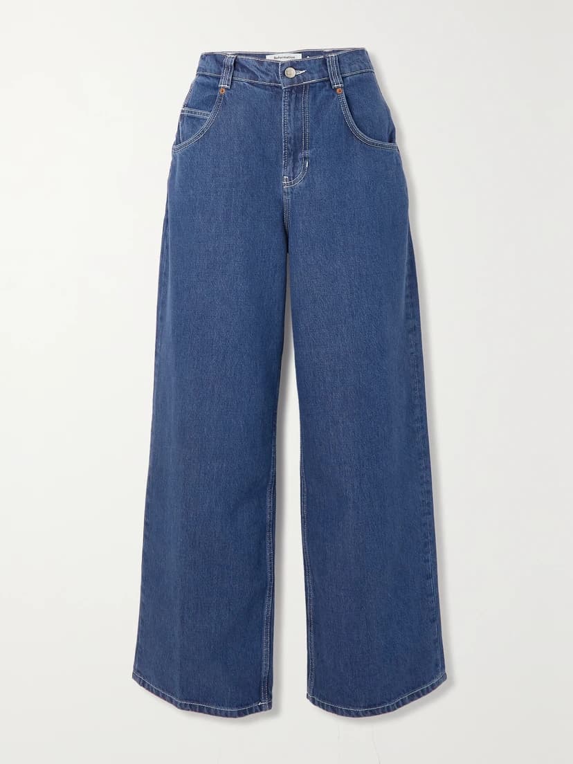 High-Rise Wide-Leg Organic Jeans - Image 1