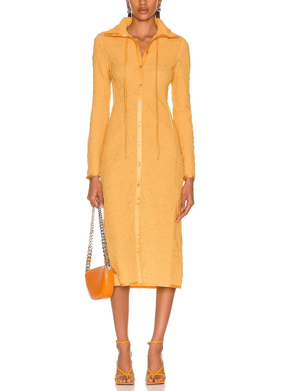 Dress In Apricot Orange - Image 1