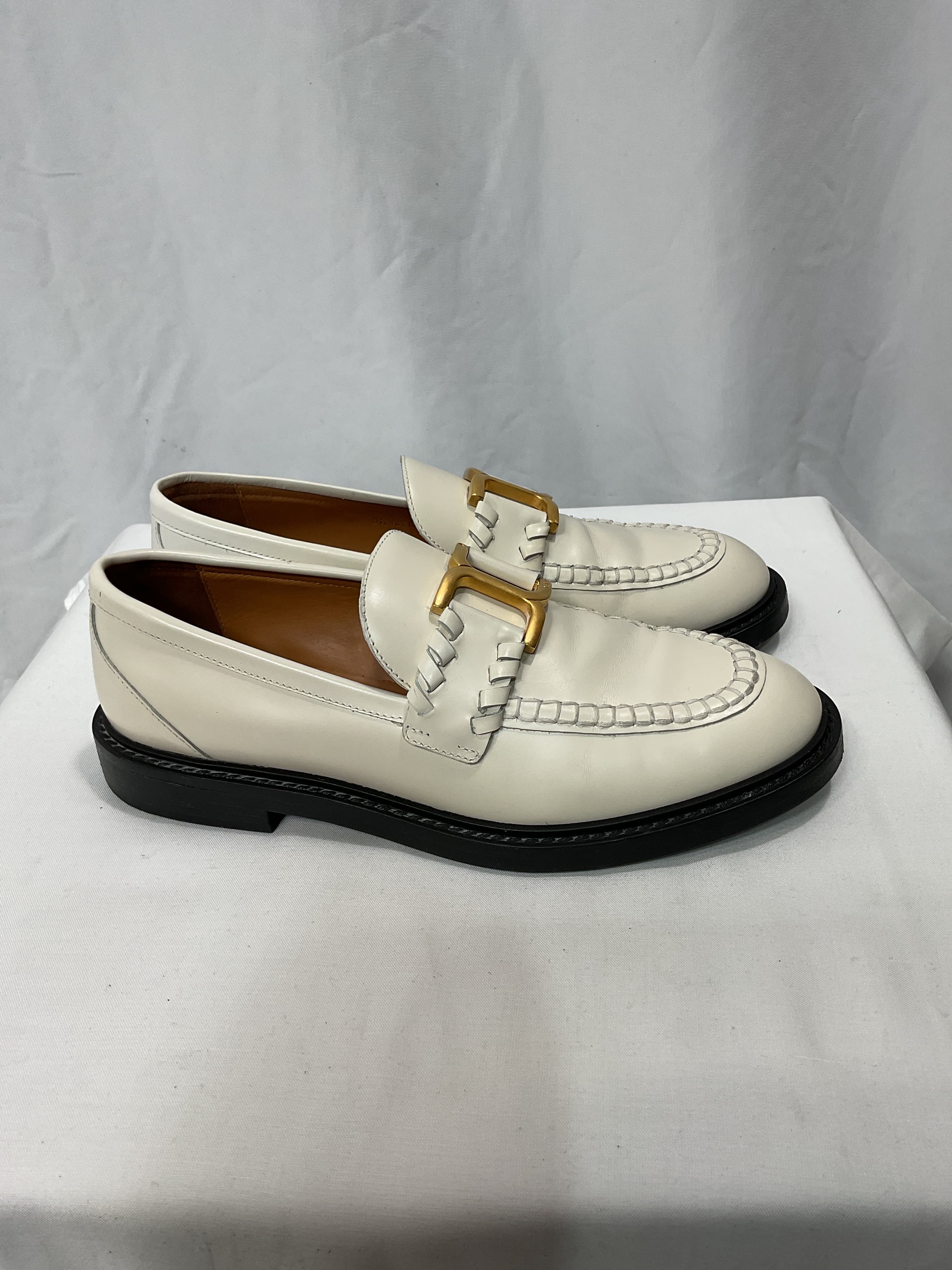 Marcie Embellished Leather Loafers - Image 3