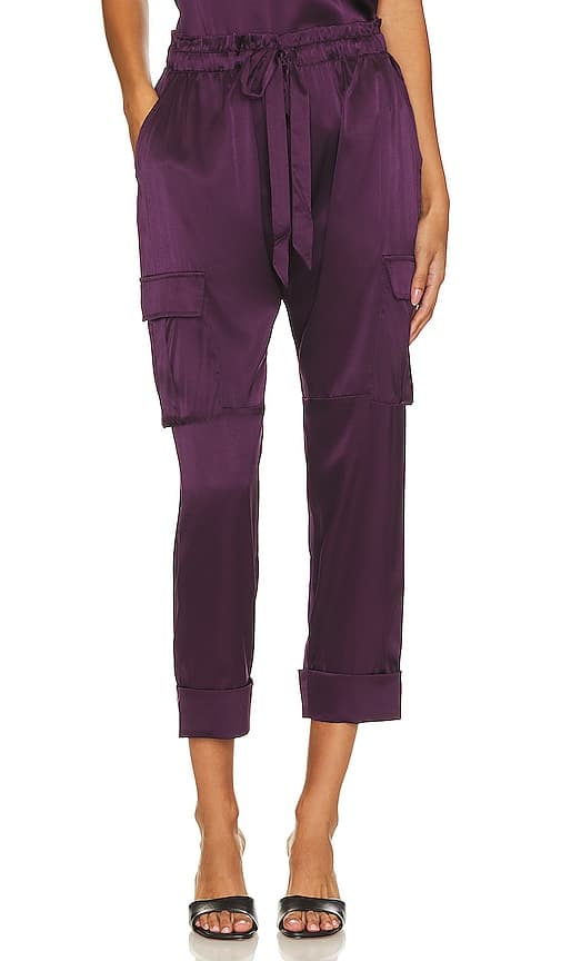 Carmen Cargo Pant In Eggplant - Image 1