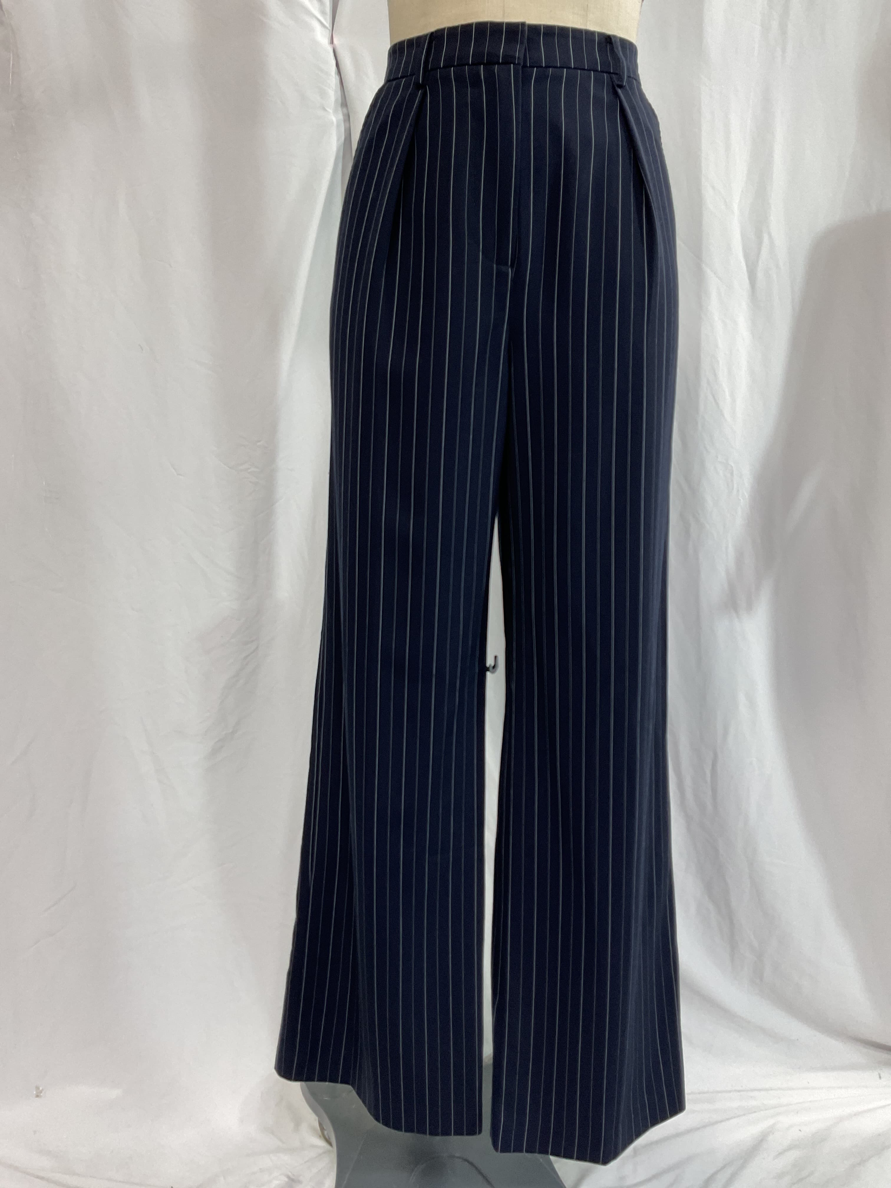 Aurlie Pants In Navy Pinstripe - Image 2