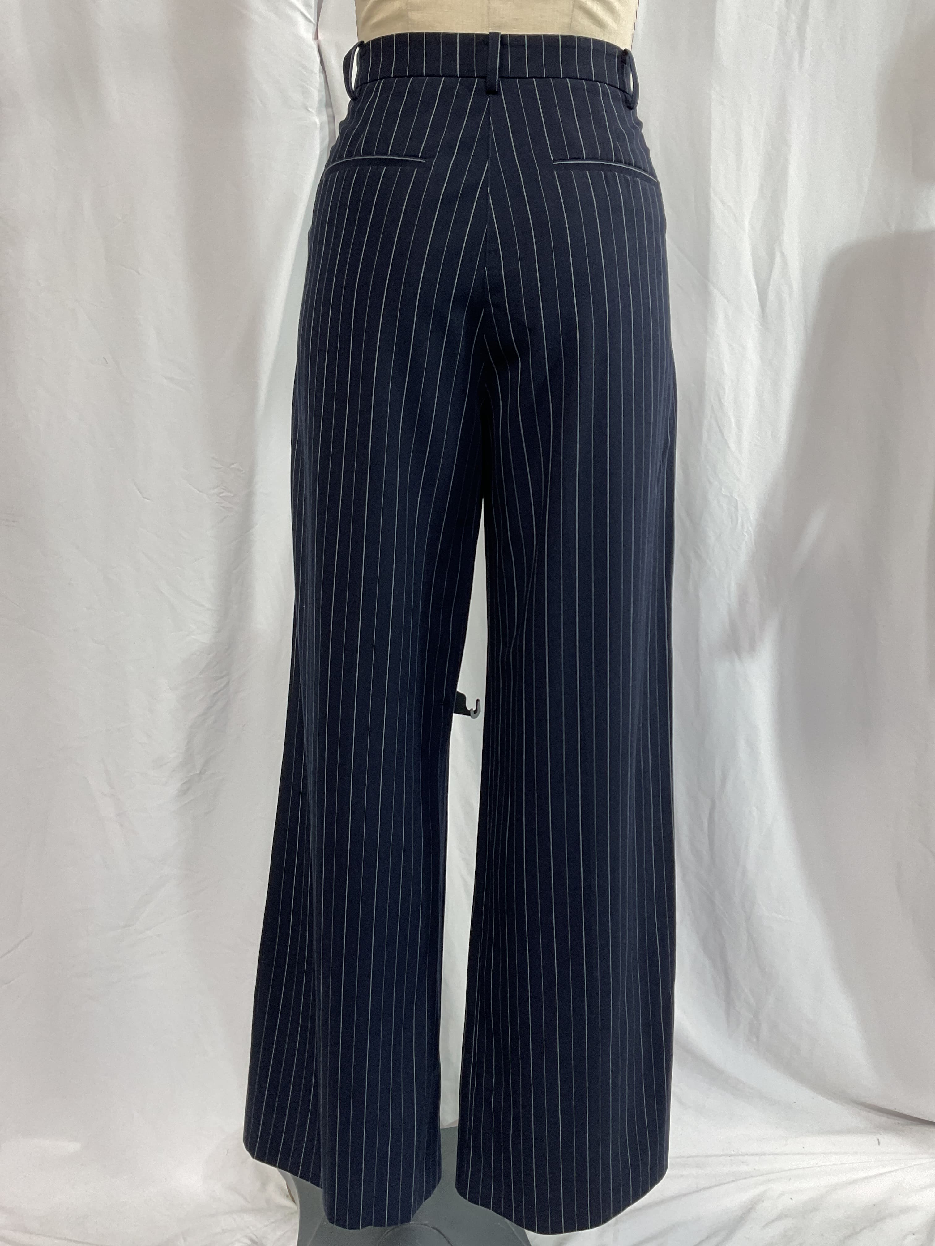 Aurlie Pants In Navy Pinstripe - Image 4