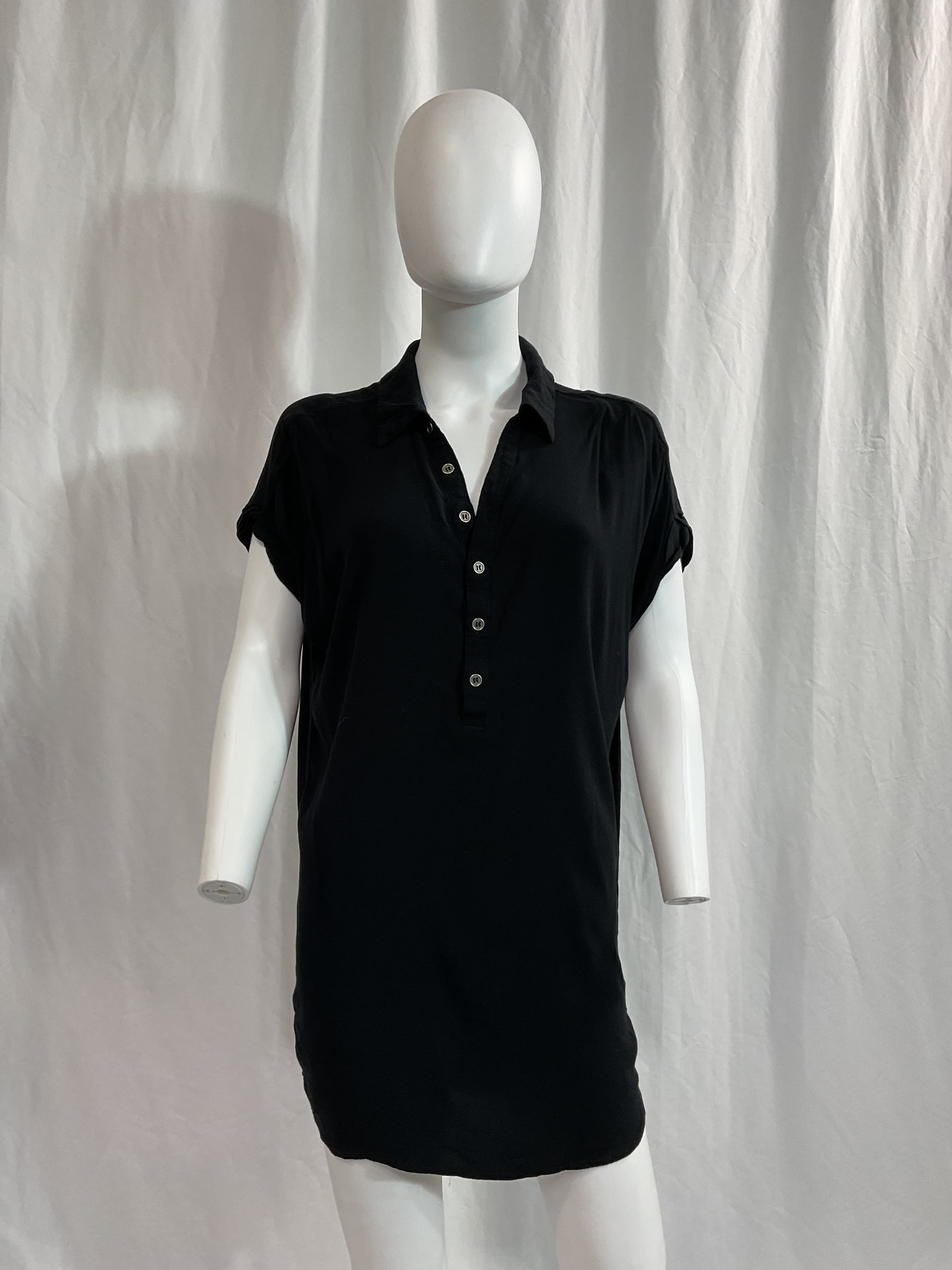 Heirloom Wovens Rolled Short Sleeve Button Down Mini Dress - Image 2