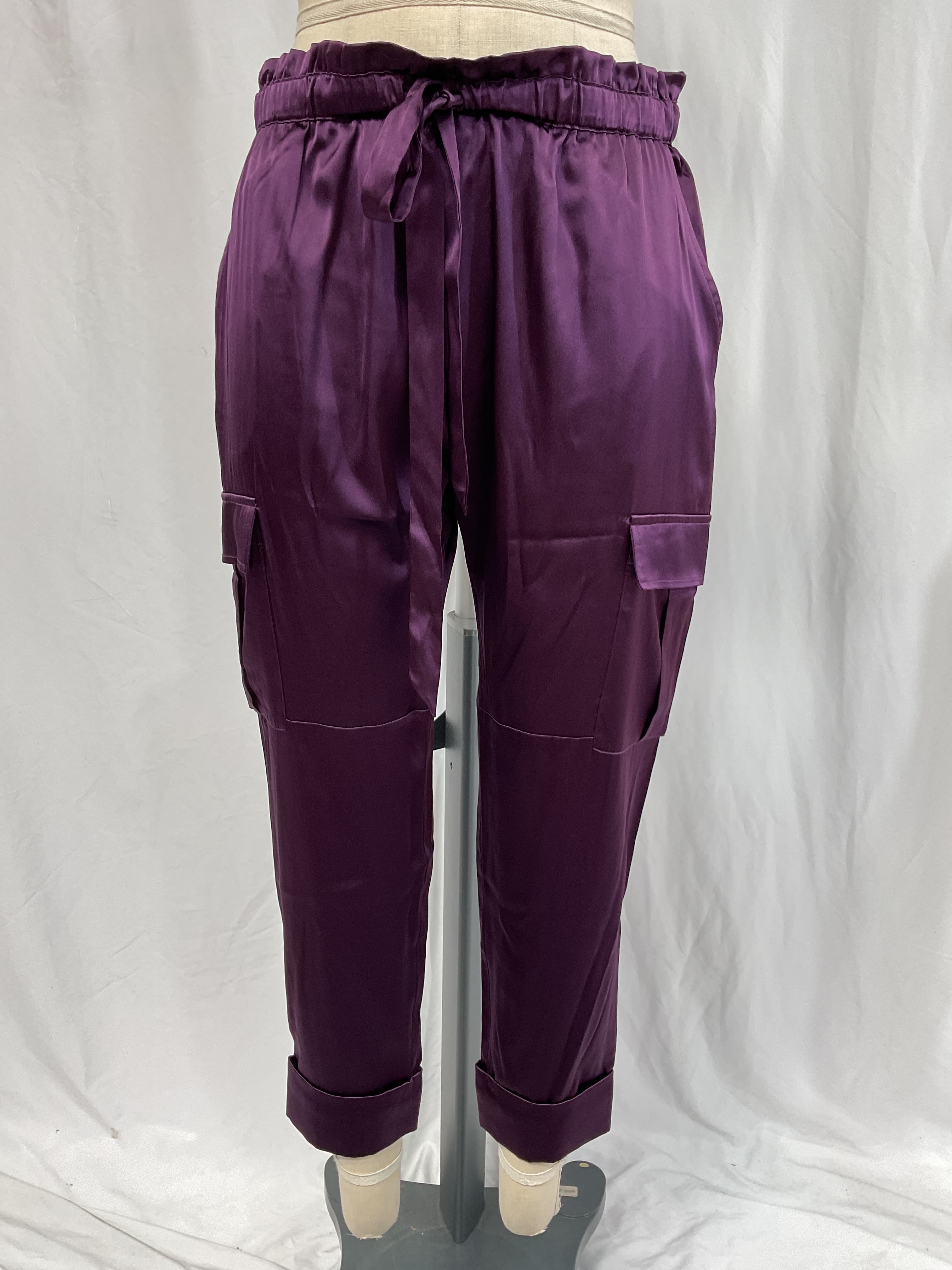 Carmen Cargo Pant In Eggplant - Image 3