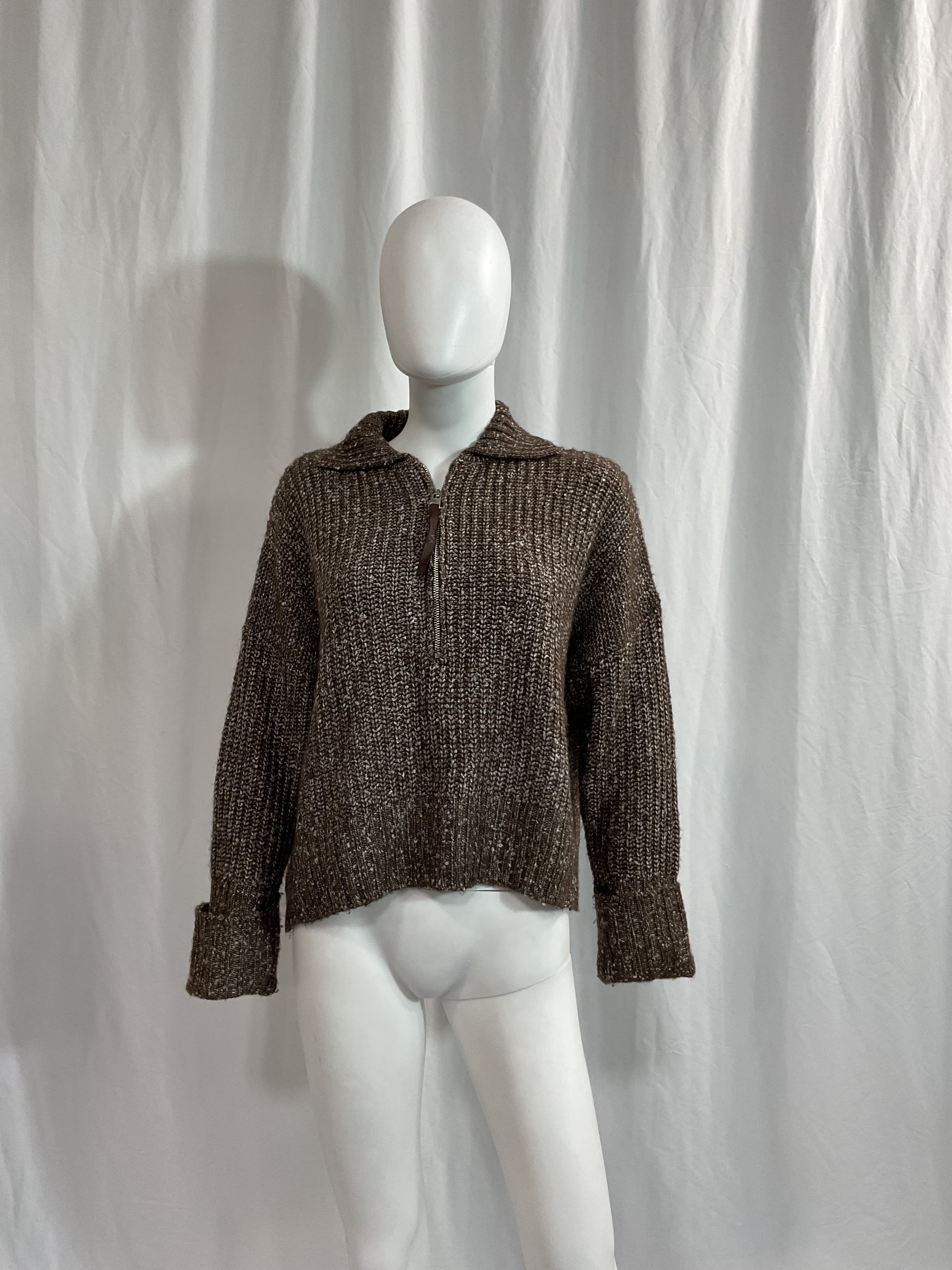 Amelia Oversize Shaker Half Zip Sweater - Image 2