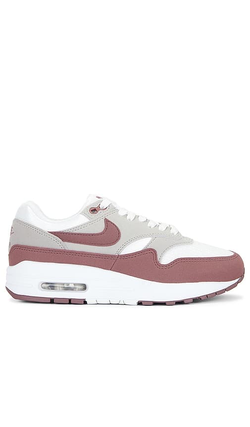 Air Max 1 '87 Sneaker In Summit White, Smokey Mauve, & Light Iron Ore - Image 1