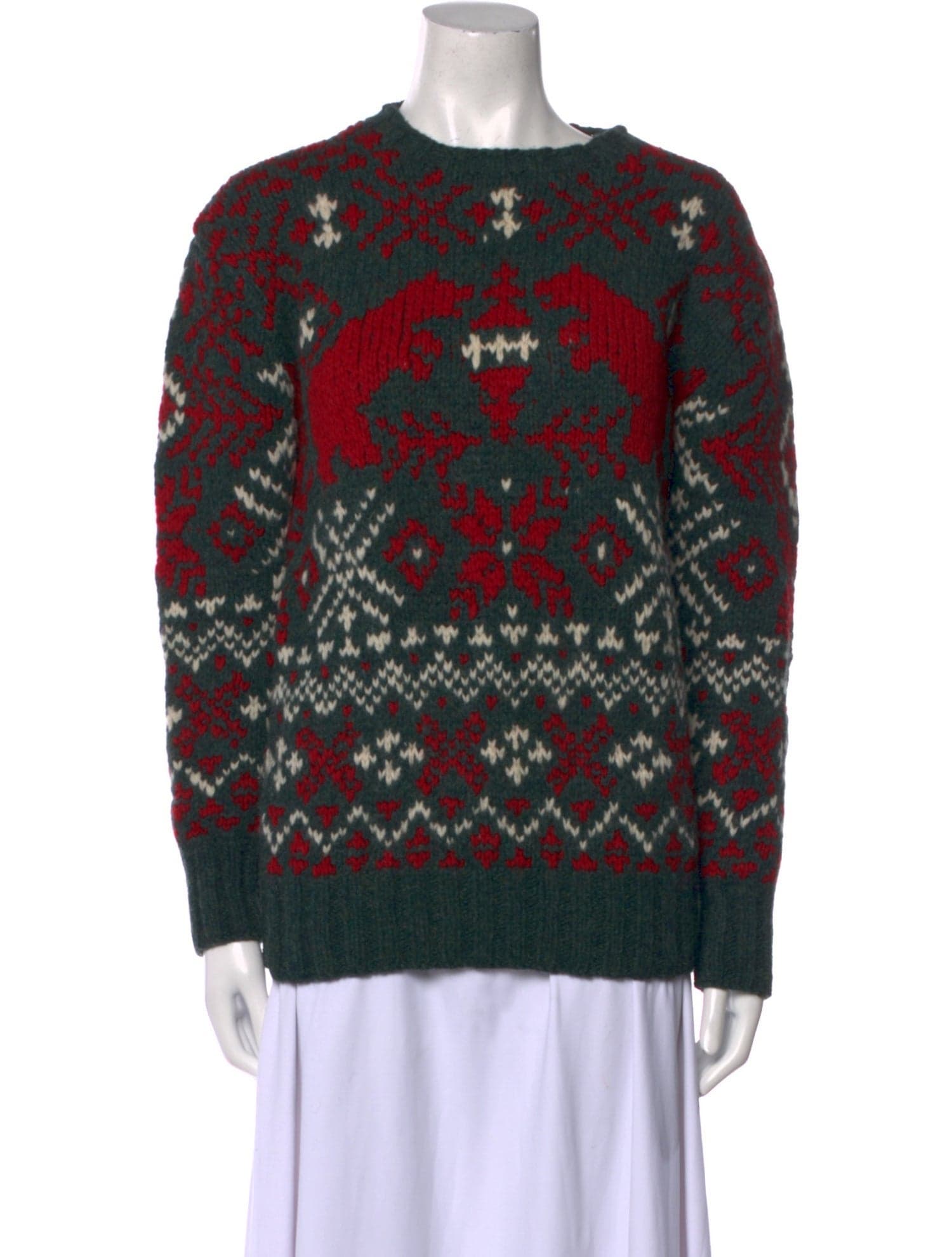 Printed Crew Neck Sweater - Image 1
