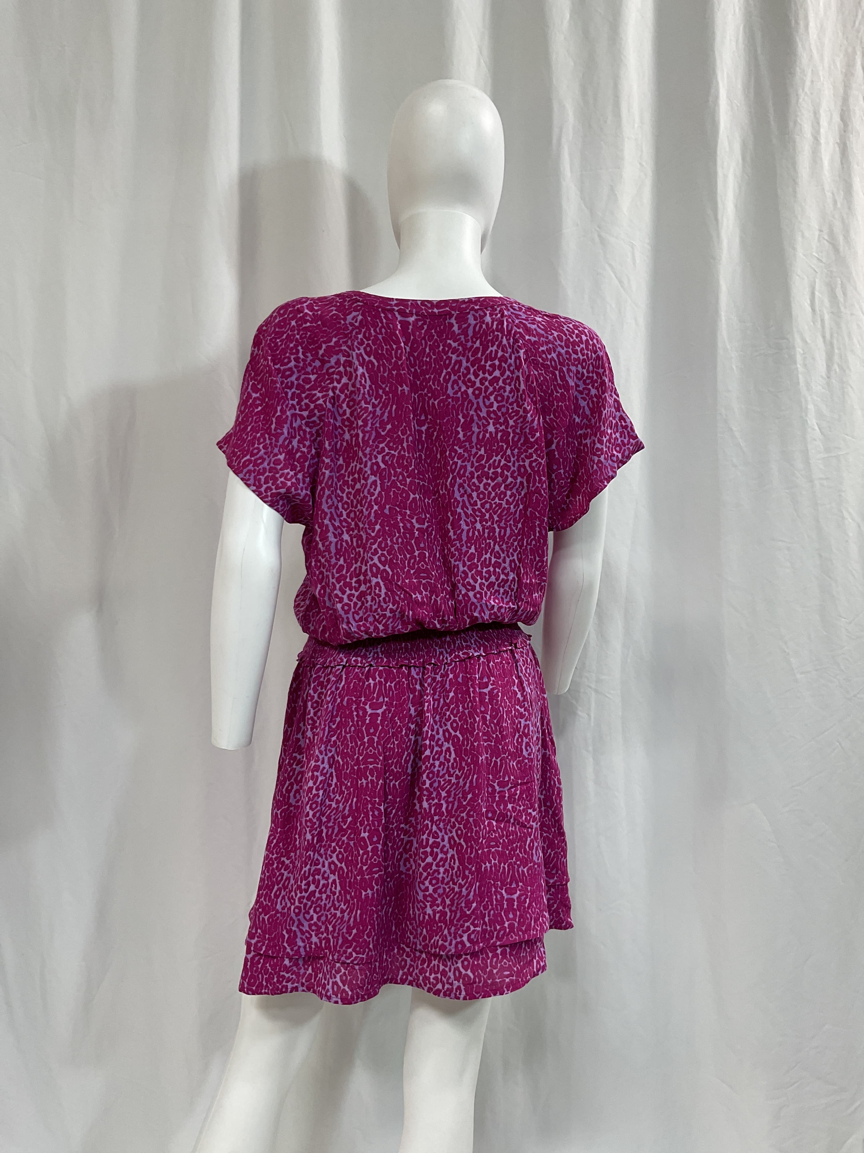 Karla Dress In Magenta Cheetah - Image 3