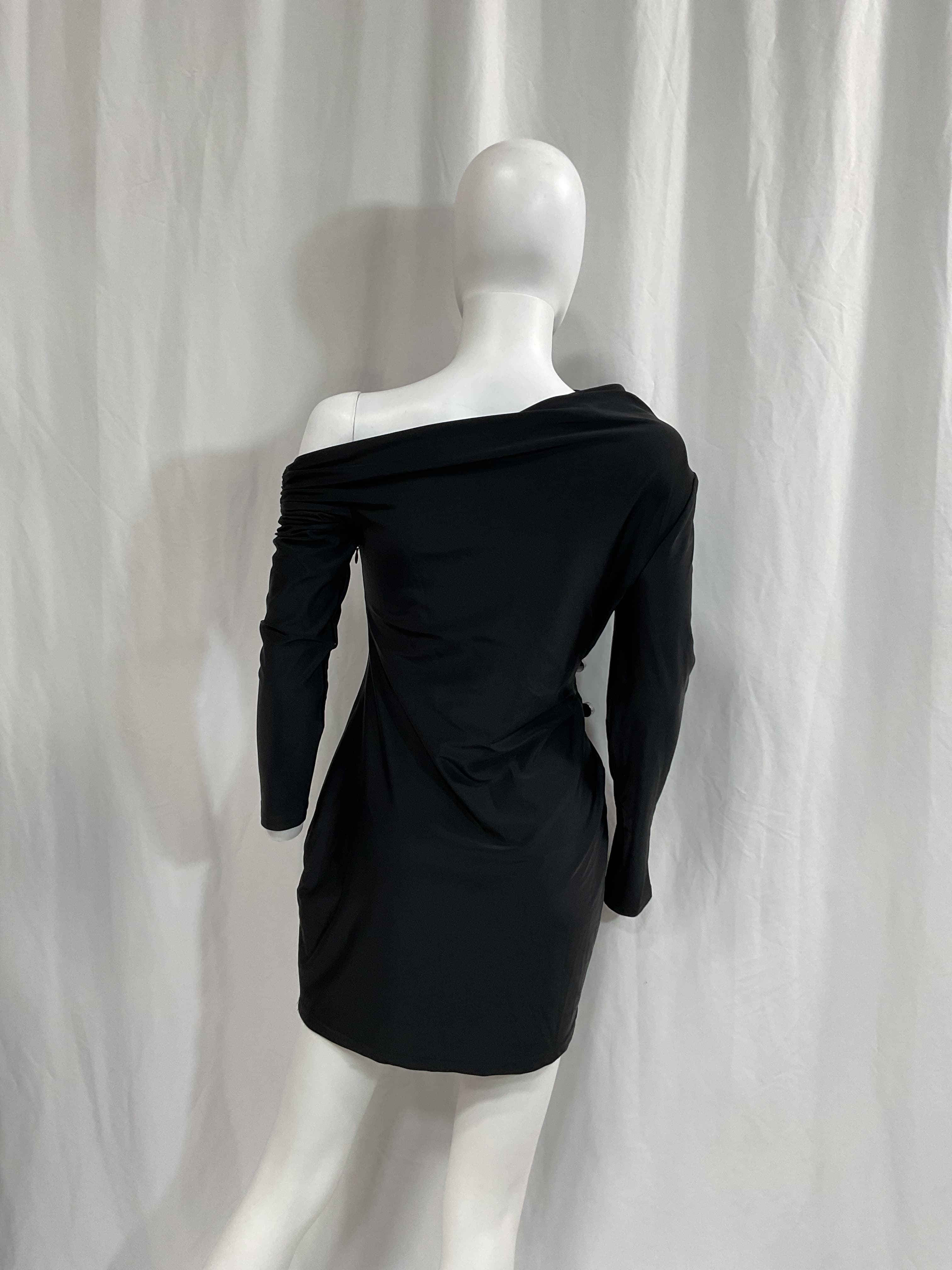 Jersey Cut Out Mini Dress In Black - Image 3